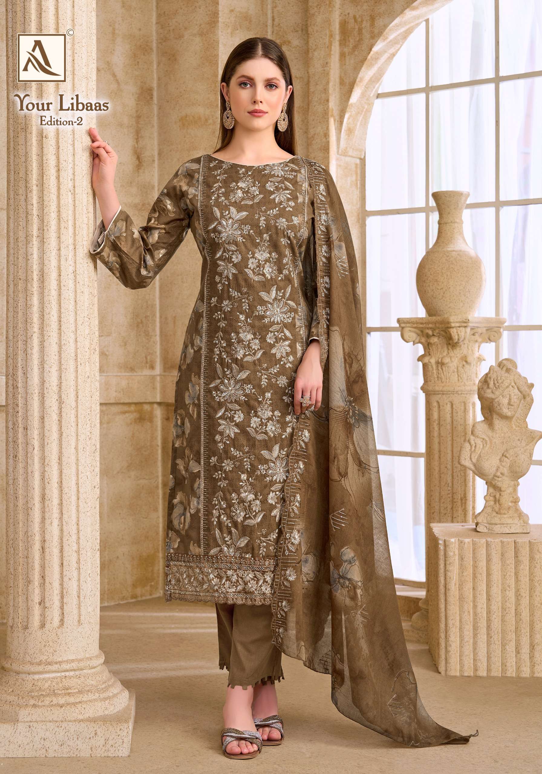 ALOK SUITS YOUR LIBAAS VOL 2 COTTON DIGITAL PRINT WITH FANCY EMBROIDERY WORK SUIT