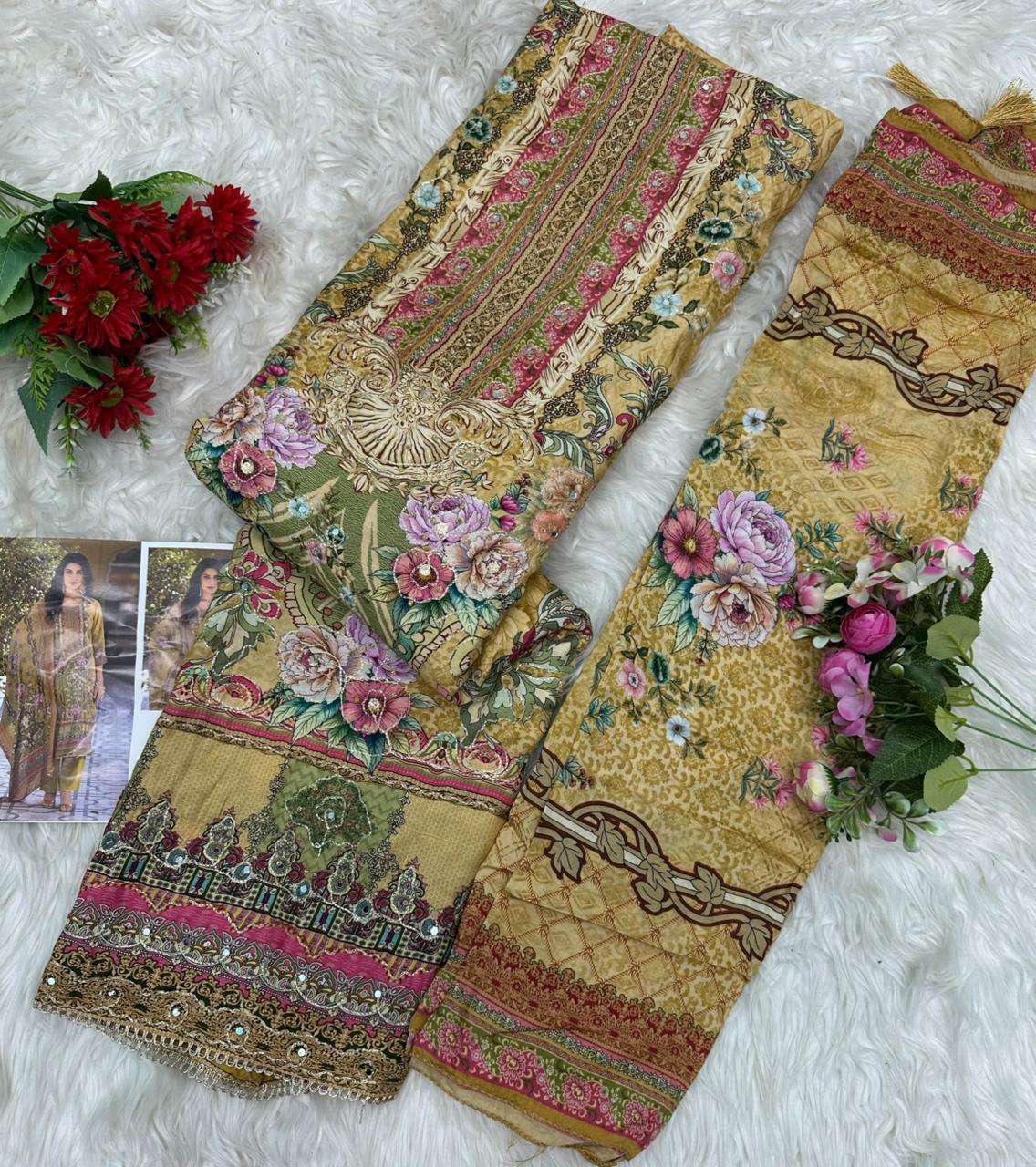 AMRUTVELA AT 170 VISCOSE DIGITAL PRINT WITH DESIGNER WORK SUIT