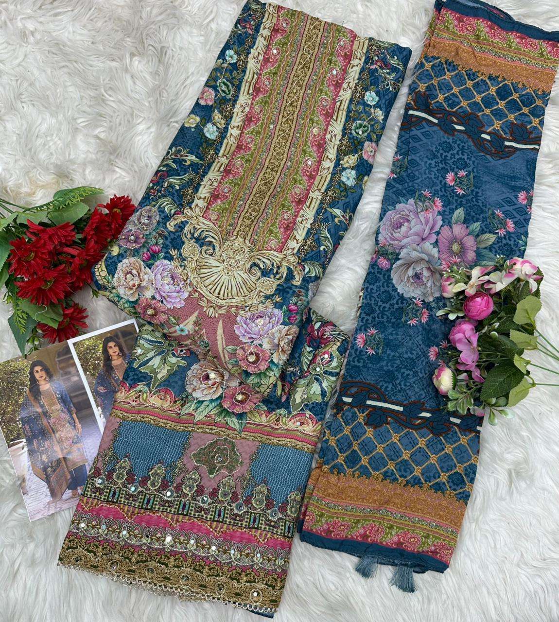 AMRUTVELA AT 170 VISCOSE DIGITAL PRINT WITH DESIGNER WORK SUIT