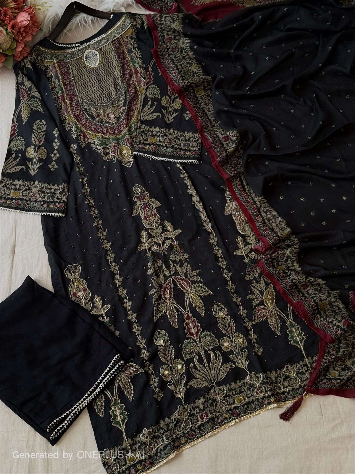 AMRUTVELA AT 285 VISCOSE DIGITAL PRINT WITH DESIGNER WORK SUIT