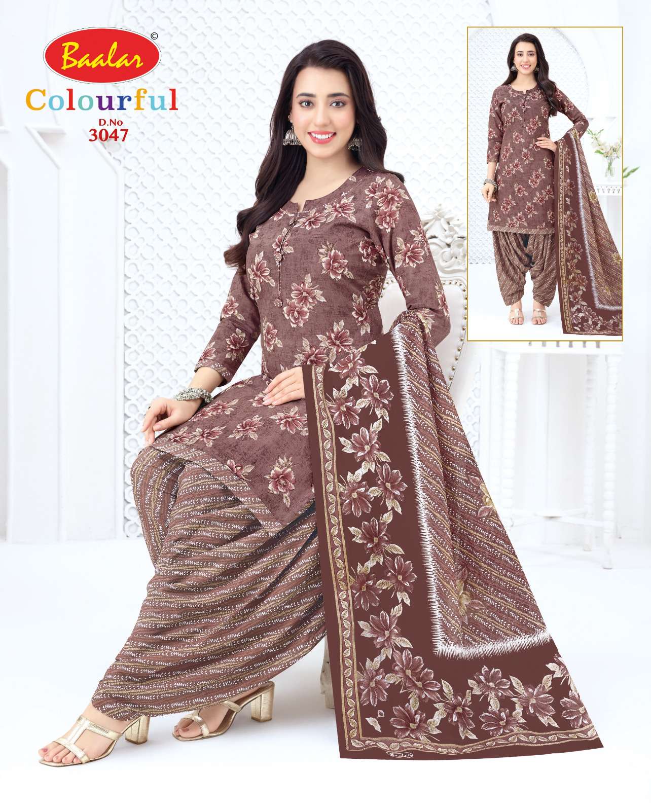 BAALAR COLOURFULL VOL 30 COTTON PRINTED PATIYALA SALWAR SUIT