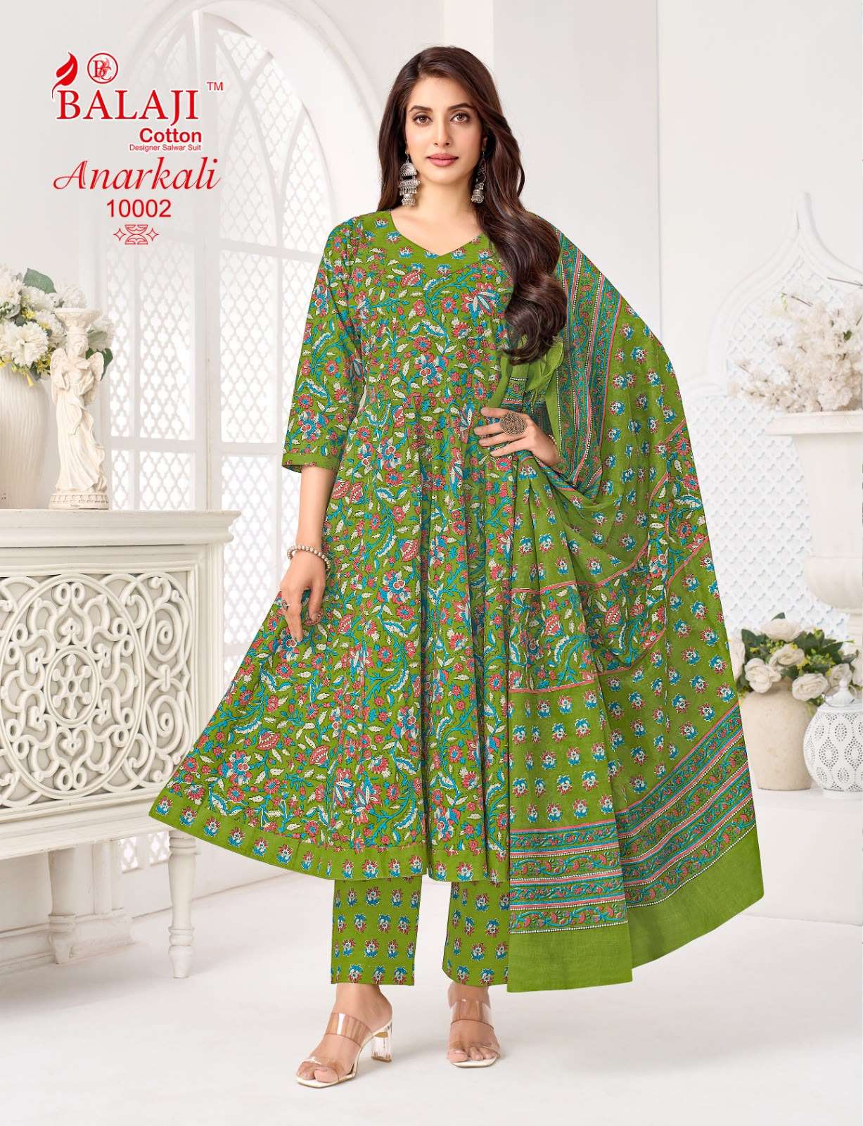  BALAJI COTTON ANARKALI VOL 10 COTTON PRINTED READY MADE LADIES SUIT