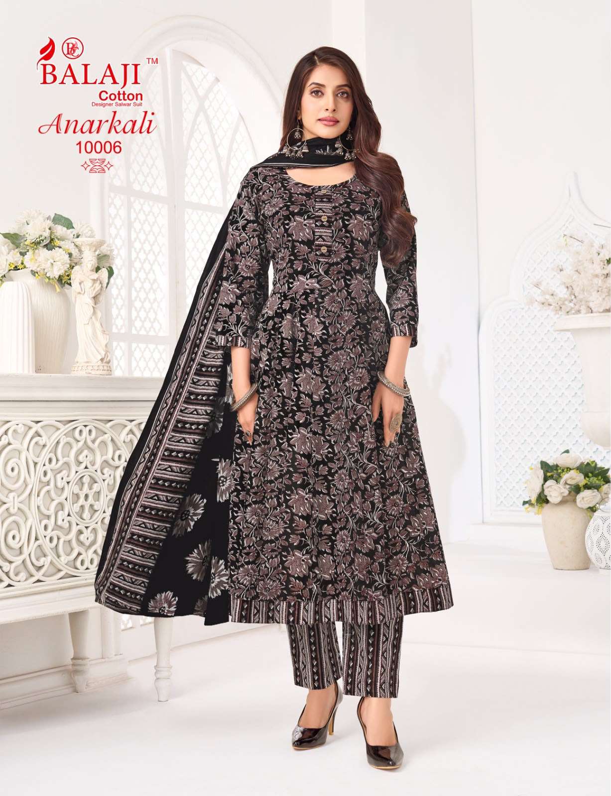  BALAJI COTTON ANARKALI VOL 10 COTTON PRINTED READY MADE LADIES SUIT