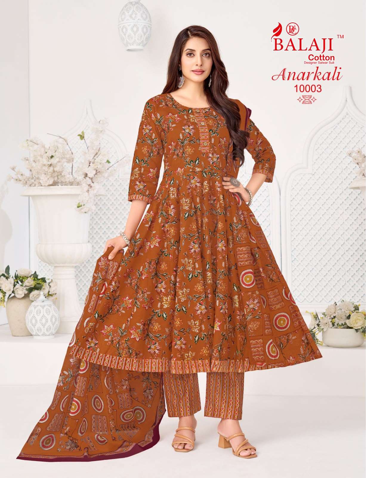  BALAJI COTTON ANARKALI VOL 10 COTTON PRINTED READY MADE LADIES SUIT