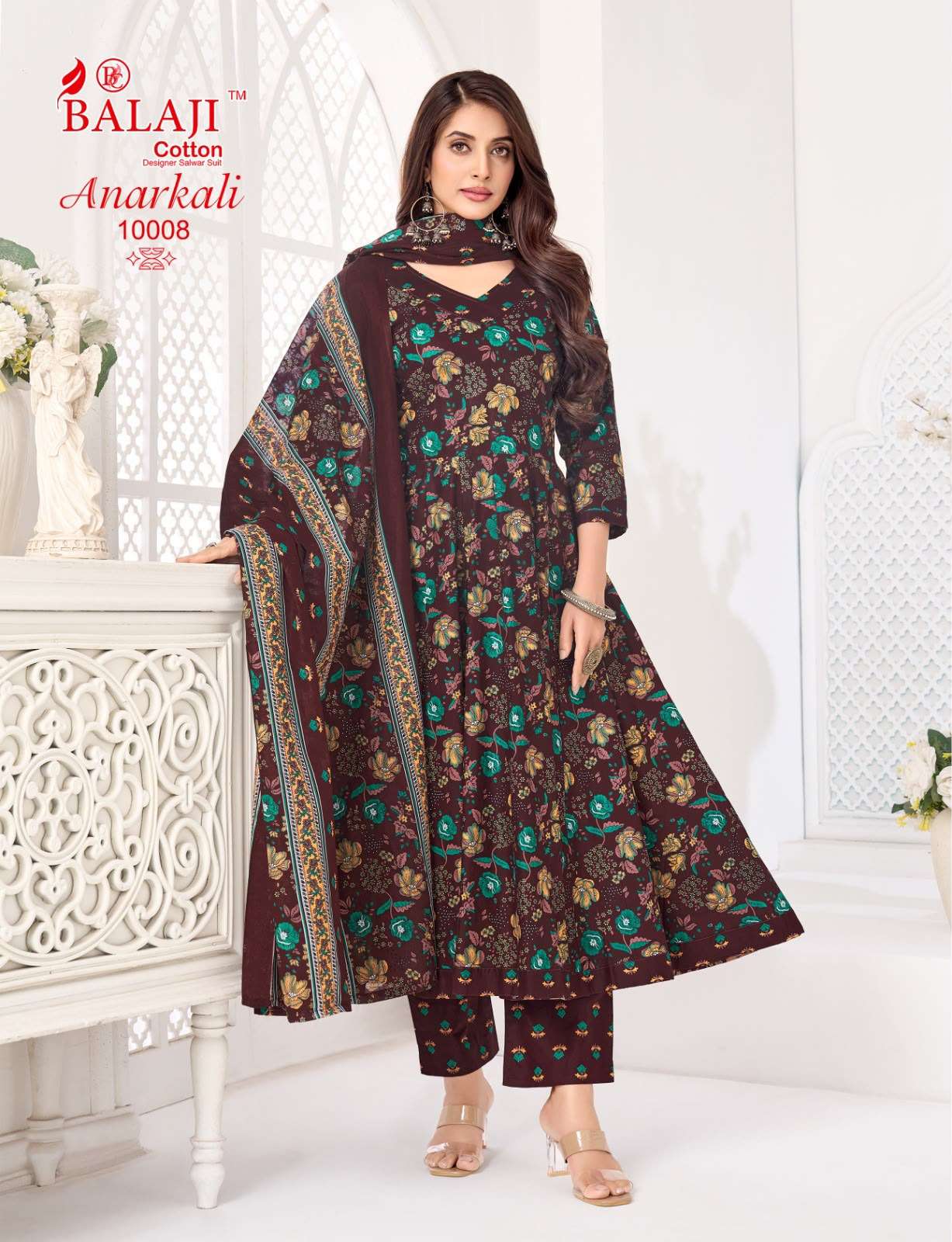  BALAJI COTTON ANARKALI VOL 10 COTTON PRINTED READY MADE LADIES SUIT