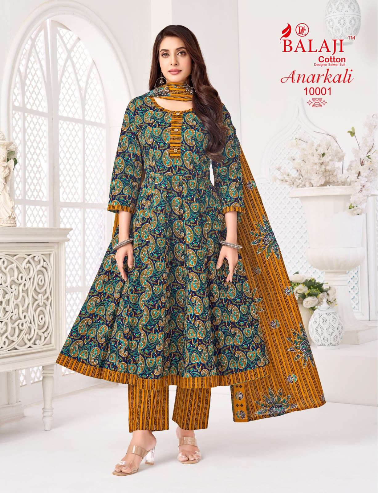  BALAJI COTTON ANARKALI VOL 10 COTTON PRINTED READY MADE LADIES SUIT