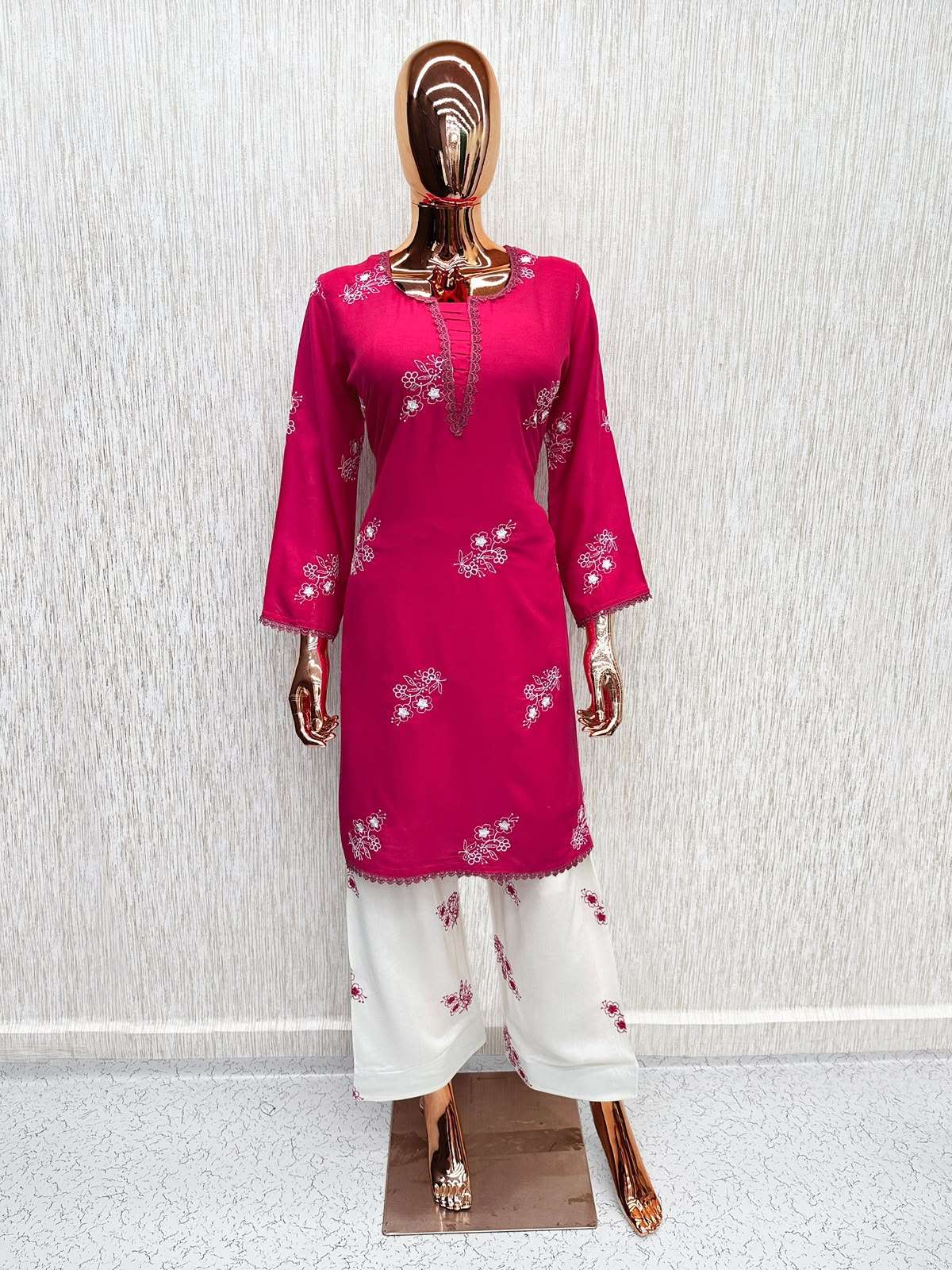 BANDHANI PALACE D NO 020 RAYON PAKISTANI LOOK DESIGNER LADIES KURTI WITH BOTTOM PAIR 