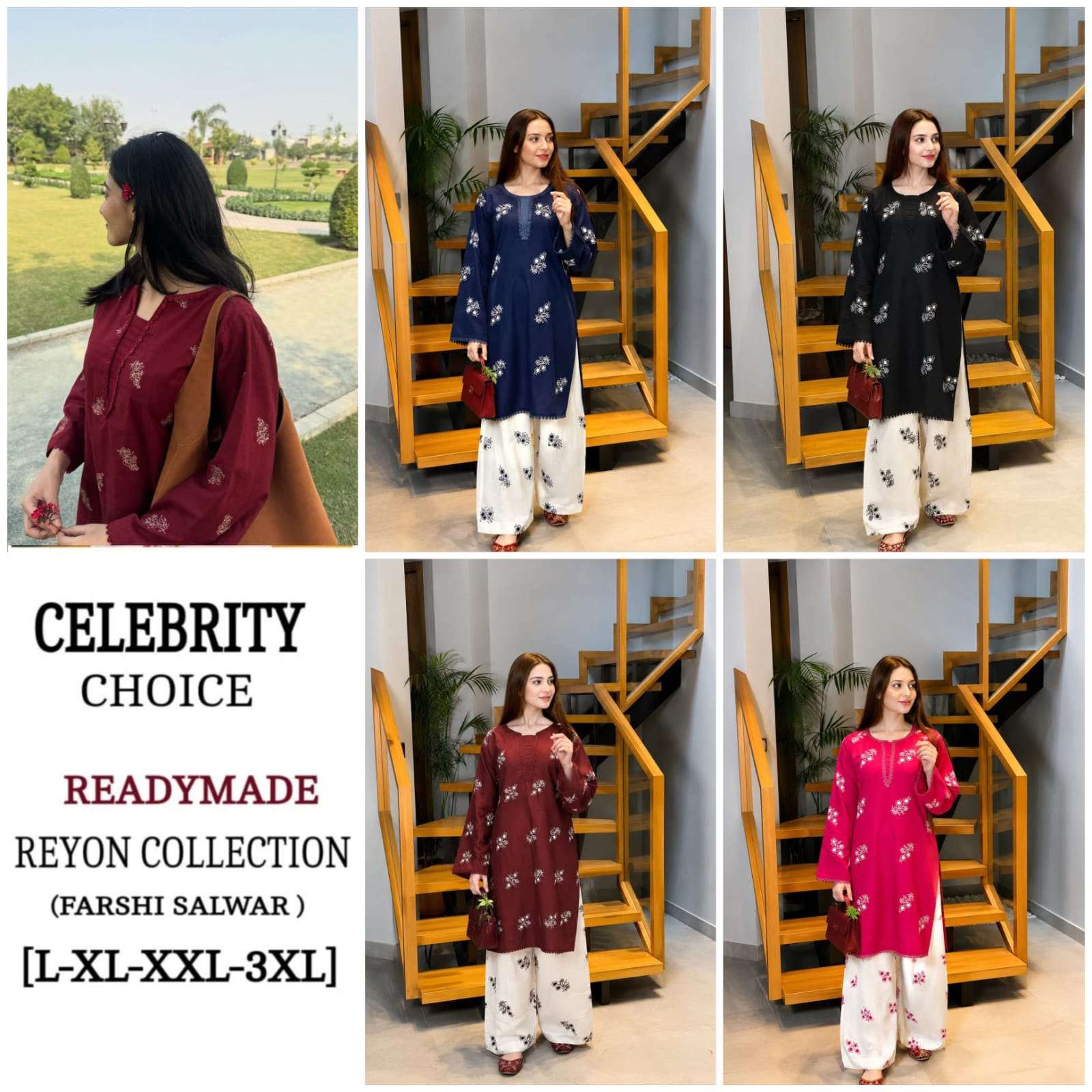 BANDHANI PALACE D NO 020 RAYON PAKISTANI LOOK DESIGNER LADIES KURTI WITH BOTTOM PAIR 
