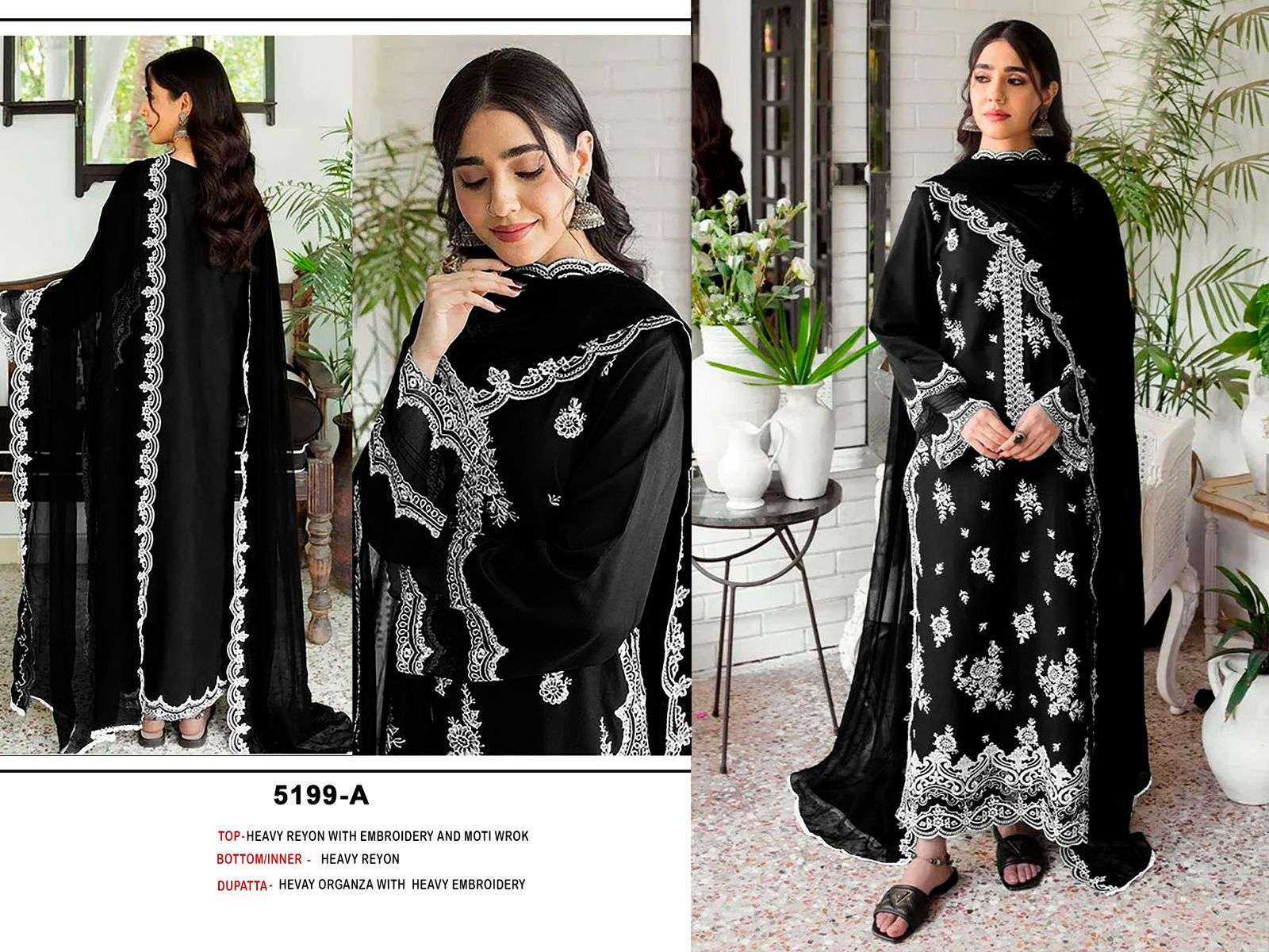 BANDHANI PALACE D NO 5199  COTTON HEAVY EMBROIDERED DESIGNER WORK SUIT
