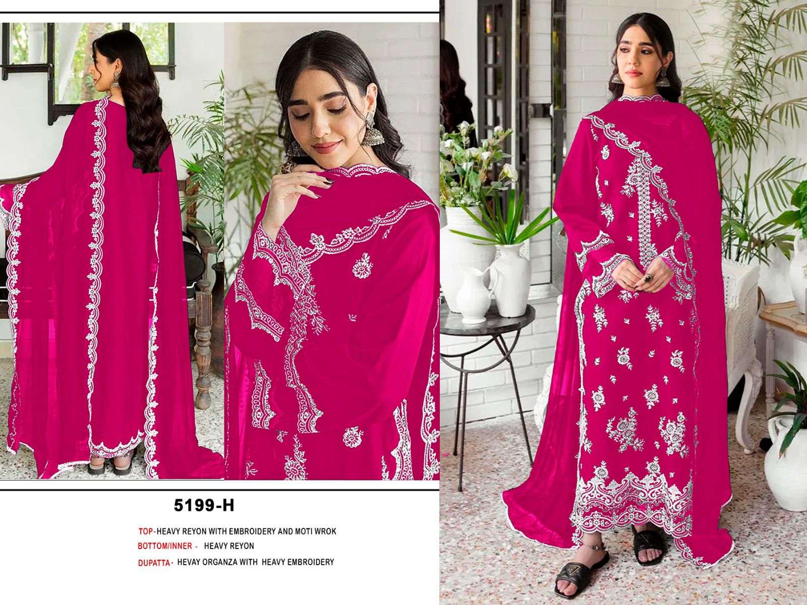 BANDHANI PALACE D NO 5199  COTTON HEAVY EMBROIDERED DESIGNER WORK SUIT