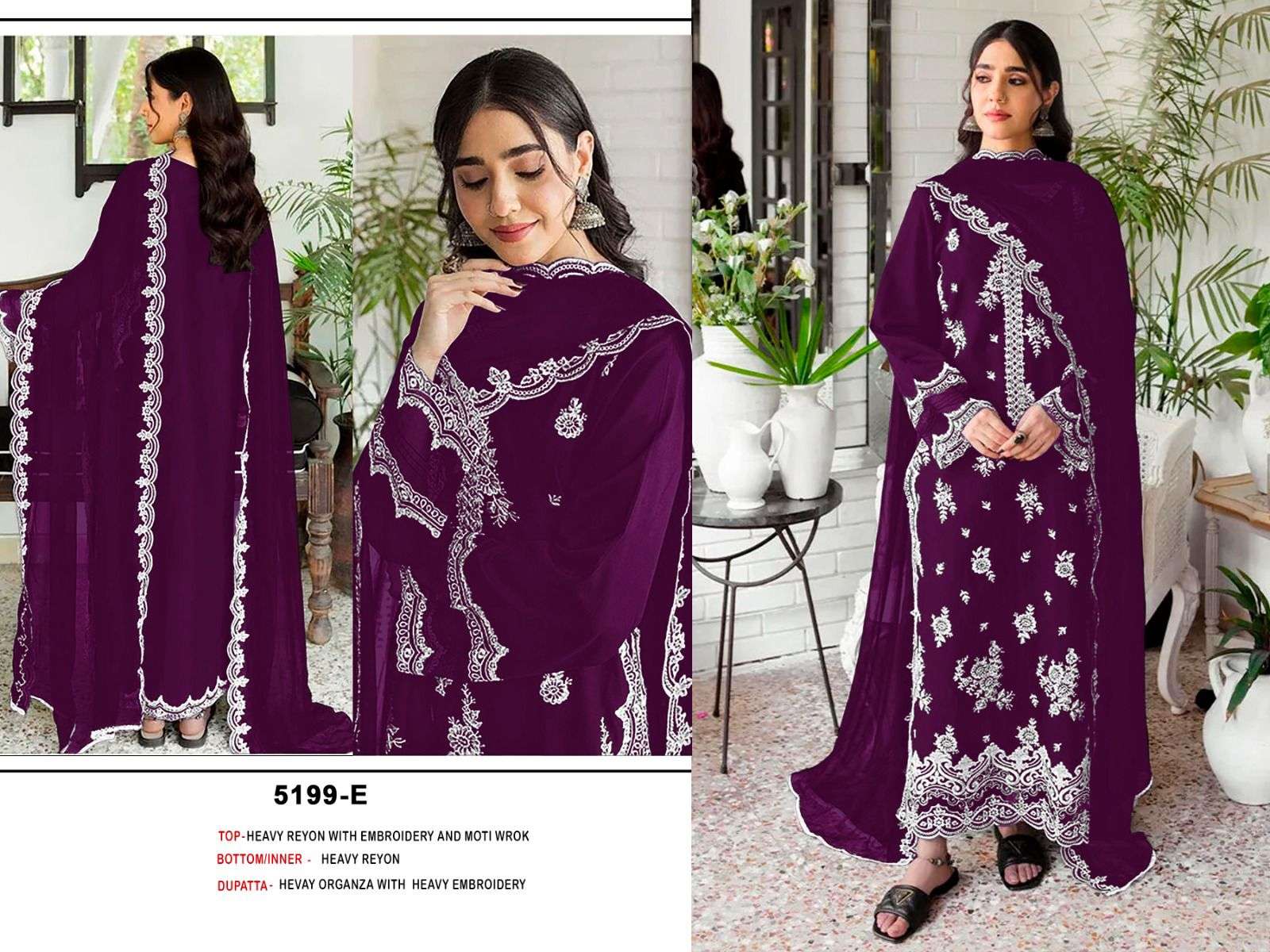 BANDHANI PALACE D NO 5199  COTTON HEAVY EMBROIDERED DESIGNER WORK SUIT