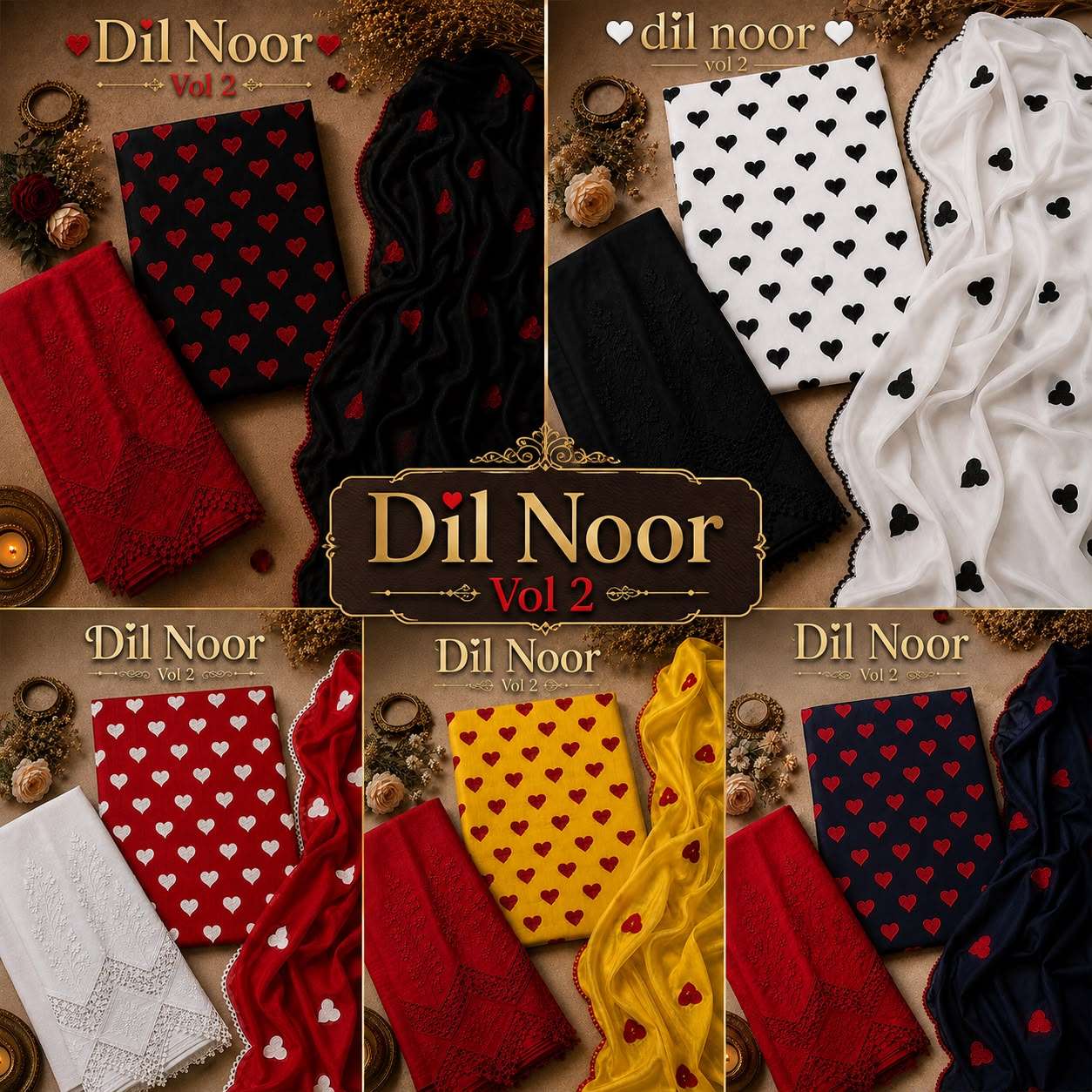 BANDHANI PALACE DIL NOOR VOL 2 RAYON WITH EMBROIDERY WORK SUIT