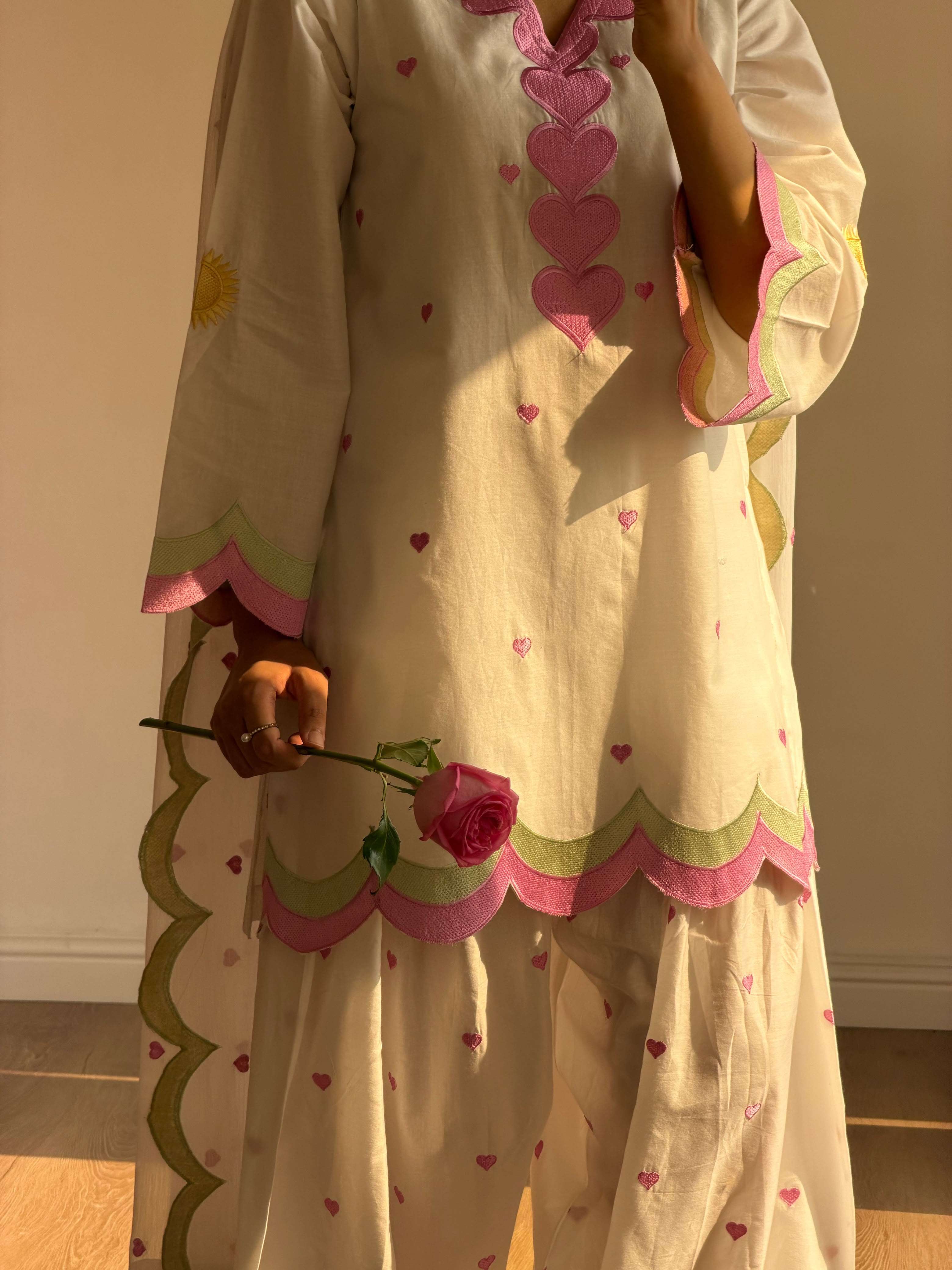 BE 490 CHANDERI SILK DESIGNER EMBROIDERED WORKED TOP SALWAAR WITH DUPATTA
