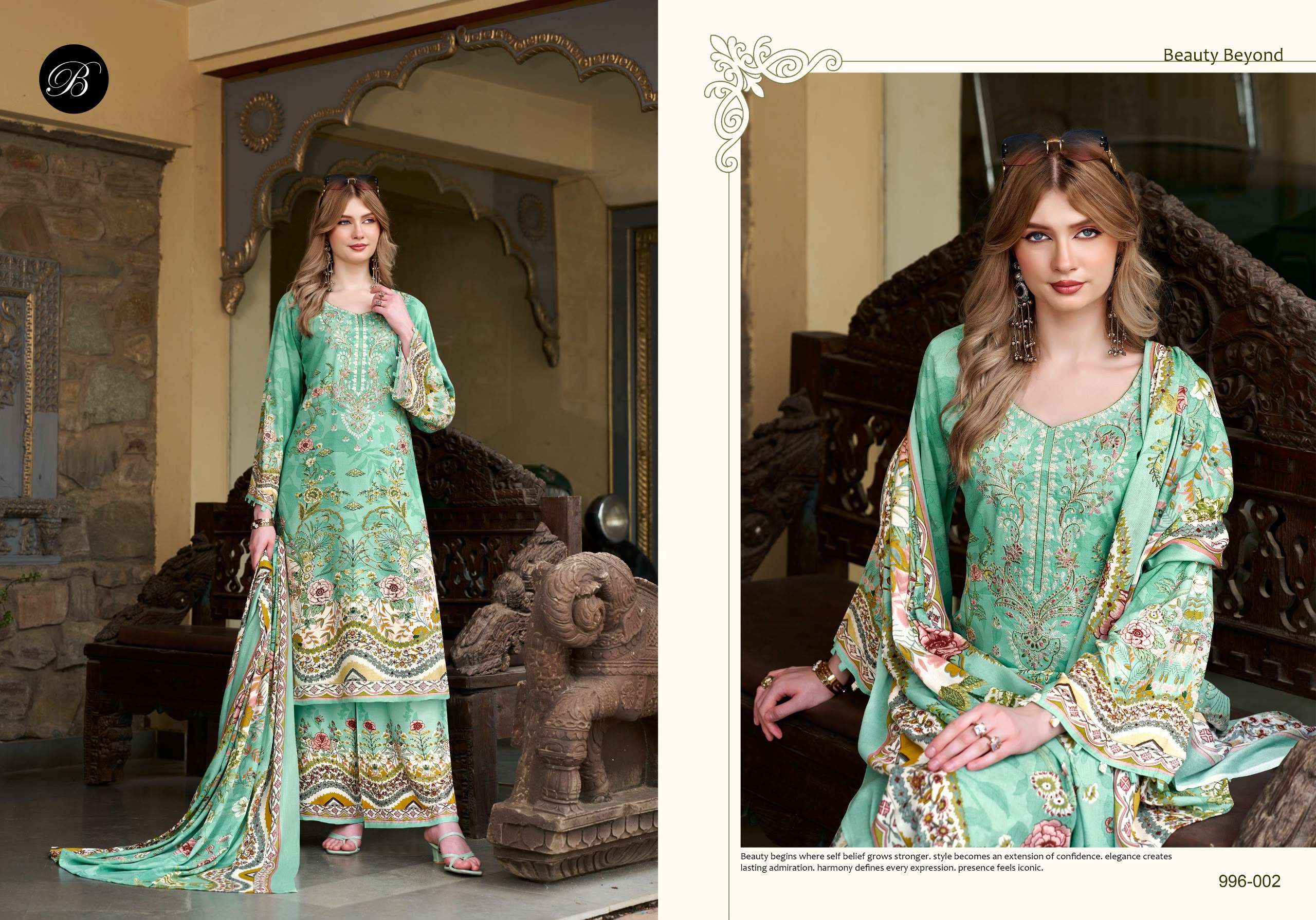 BELLIZA DESIGNER STUDIO DILKHUSH VOL 4 VISCOSE DIGITAL PRINT WITH FANCY WORK SUIT
