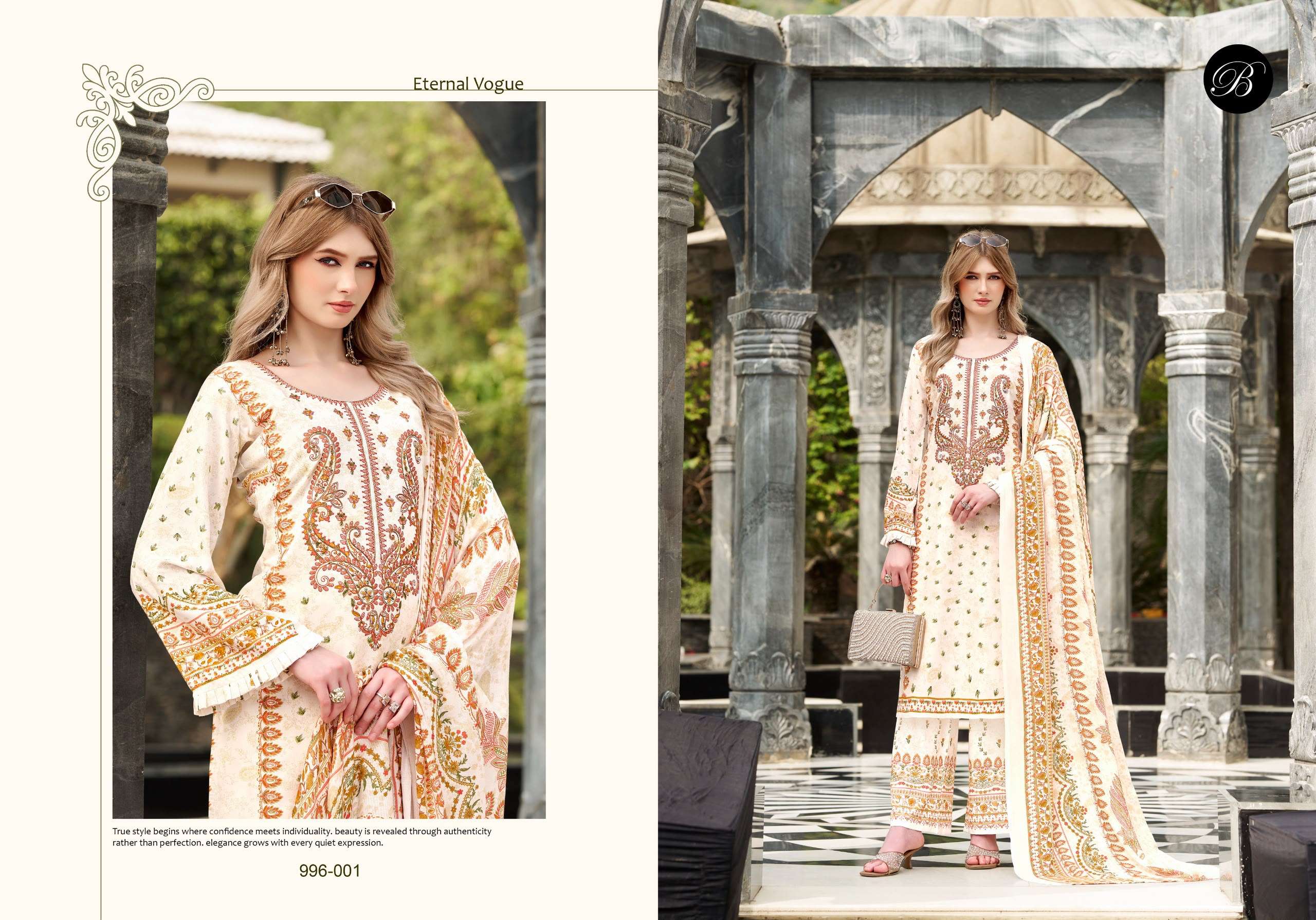 BELLIZA DESIGNER STUDIO DILKHUSH VOL 4 VISCOSE DIGITAL PRINT WITH FANCY WORK SUIT
