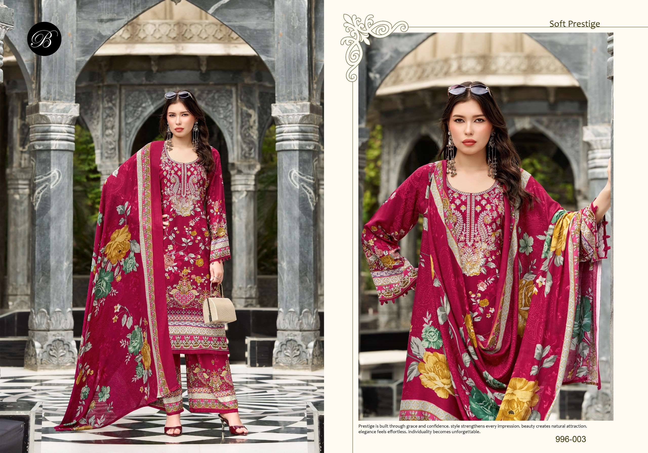 BELLIZA DESIGNER STUDIO DILKHUSH VOL 4 VISCOSE DIGITAL PRINT WITH FANCY WORK SUIT