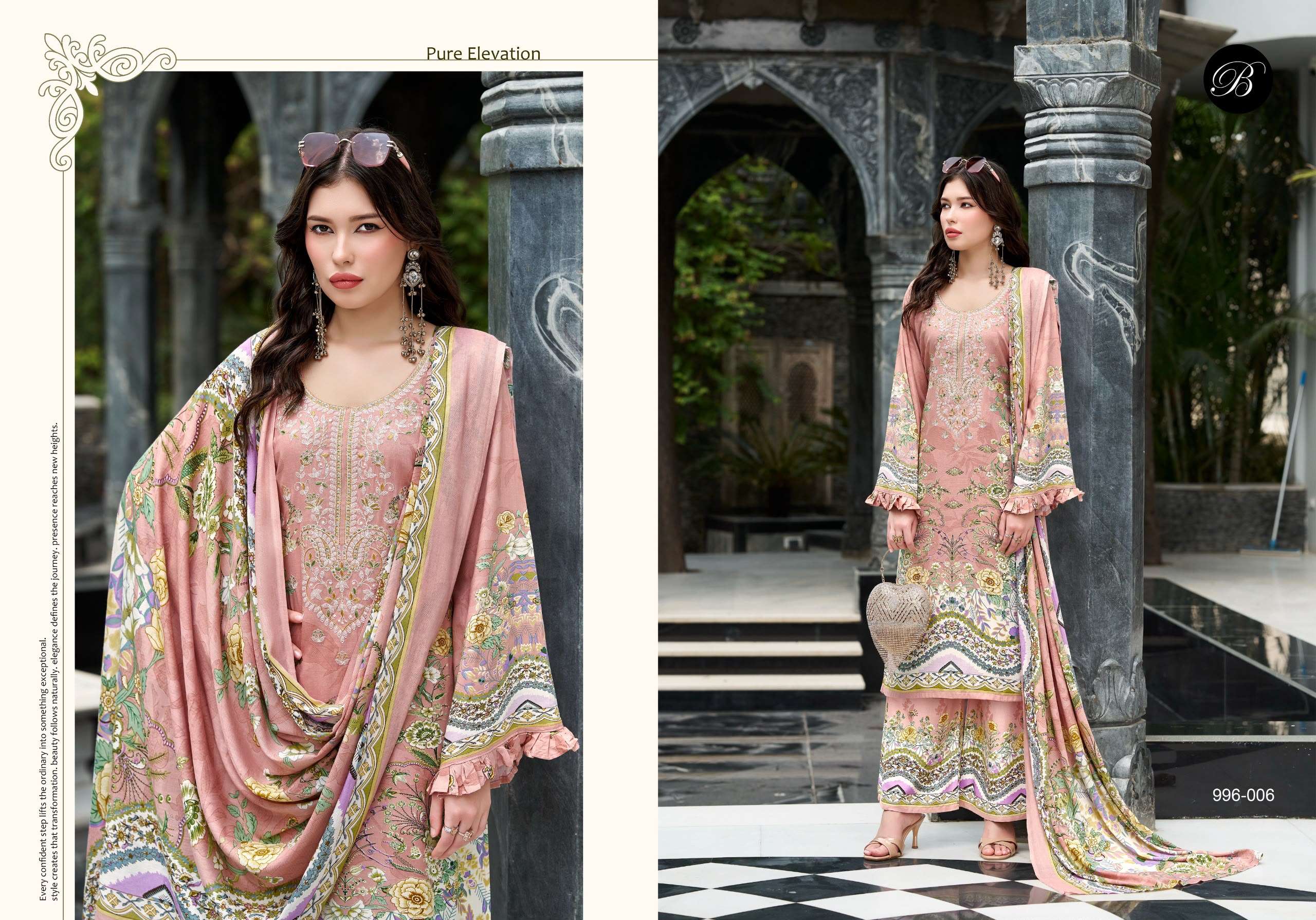 BELLIZA DESIGNER STUDIO DILKHUSH VOL 4 VISCOSE DIGITAL PRINT WITH FANCY WORK SUIT