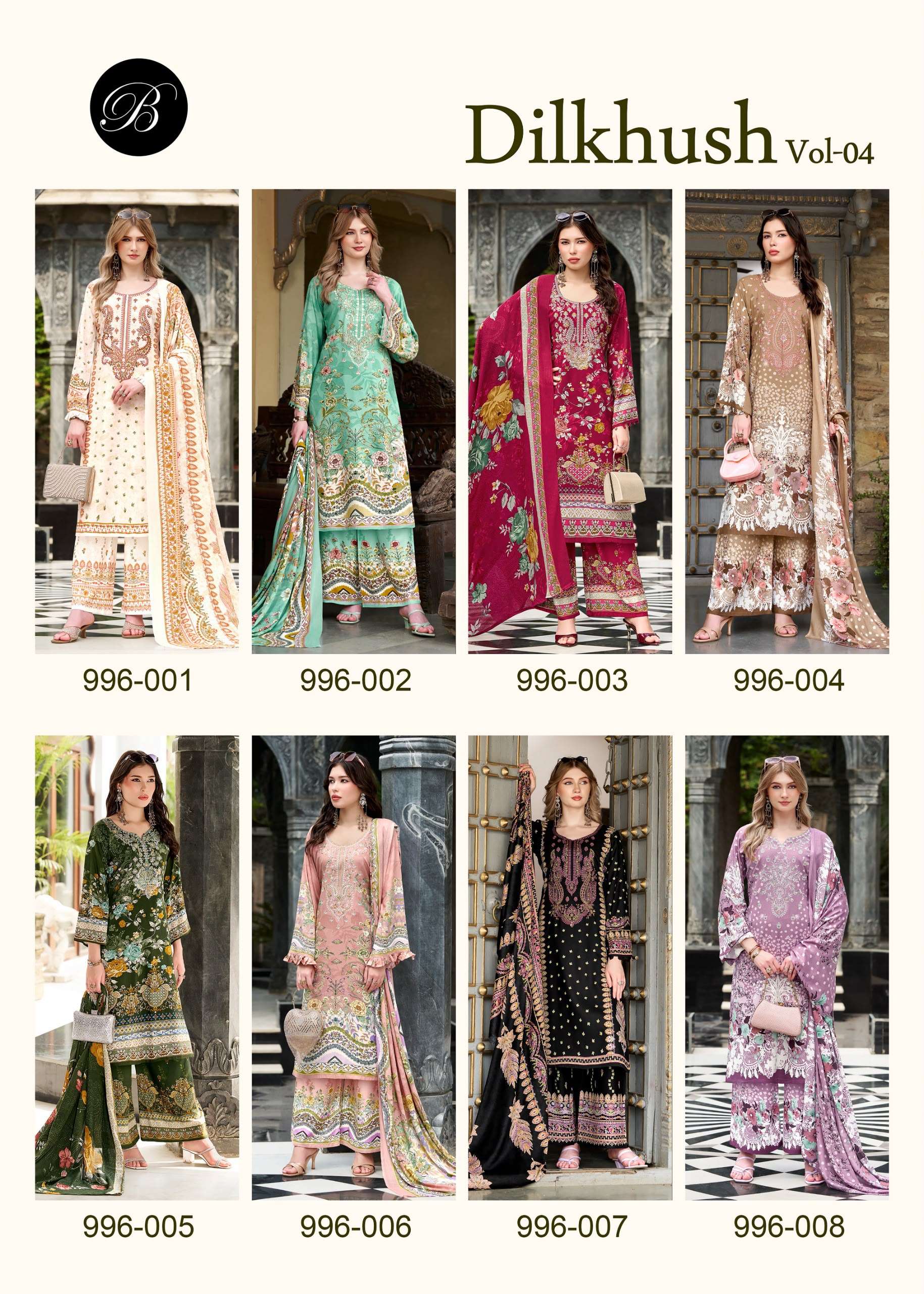 BELLIZA DESIGNER STUDIO DILKHUSH VOL 4 VISCOSE DIGITAL PRINT WITH FANCY WORK SUIT