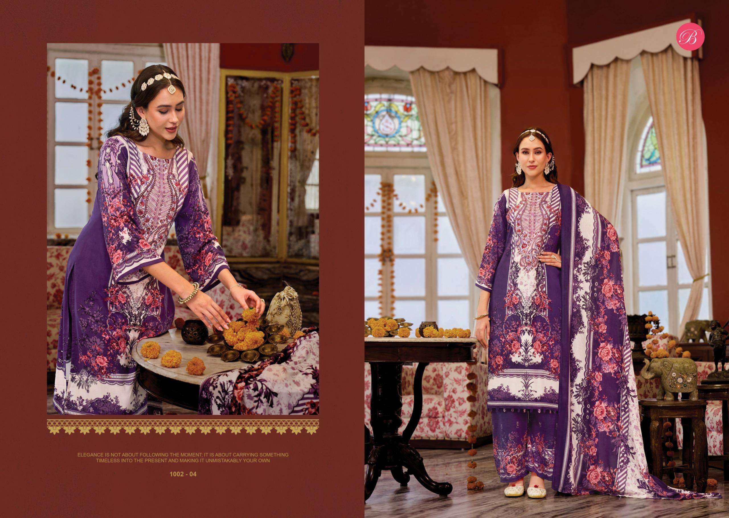 BELLIZA DESIGNER STUDIO DILKHUSH VOL 5 VISCOSE DIGITAL PRINT WITH FANCY WORK SUIT