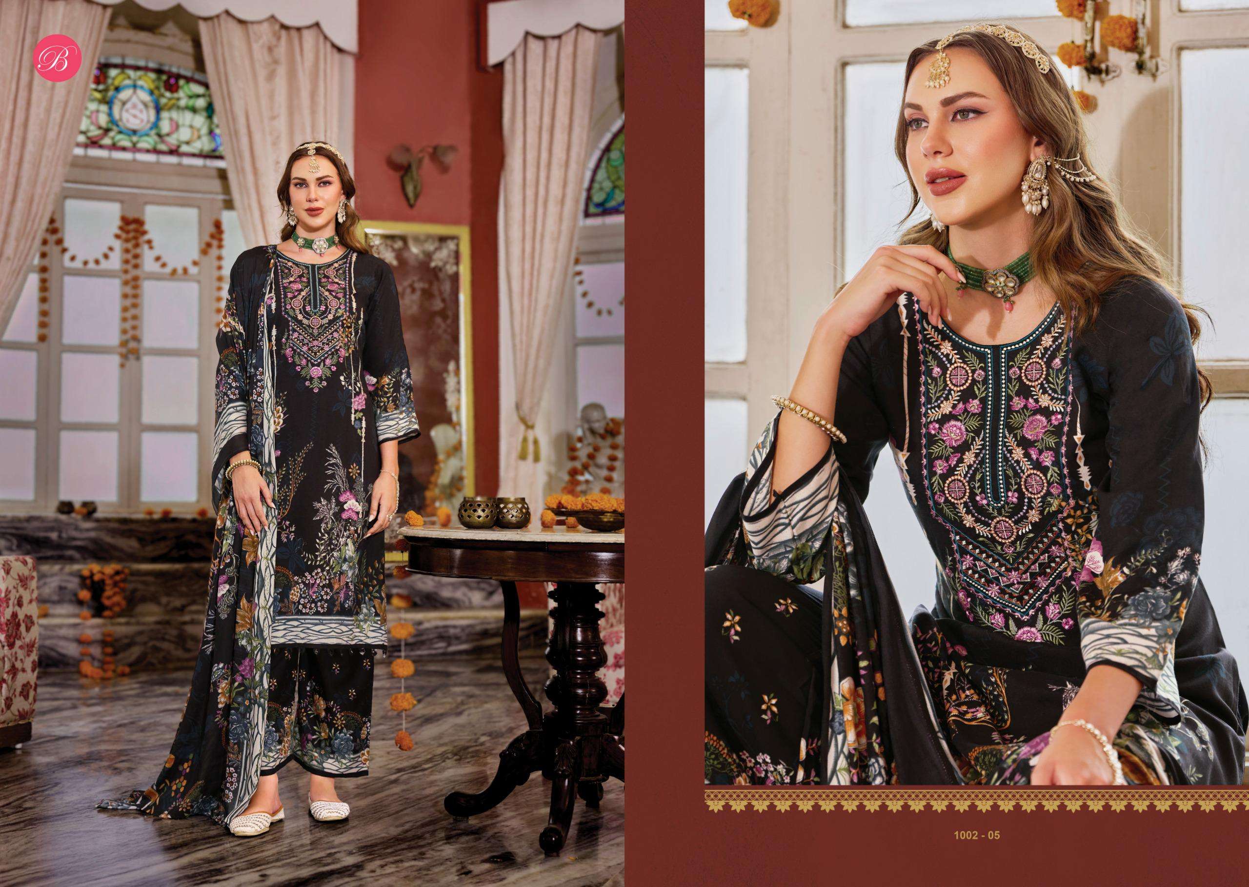 BELLIZA DESIGNER STUDIO DILKHUSH VOL 5 VISCOSE DIGITAL PRINT WITH FANCY WORK SUIT