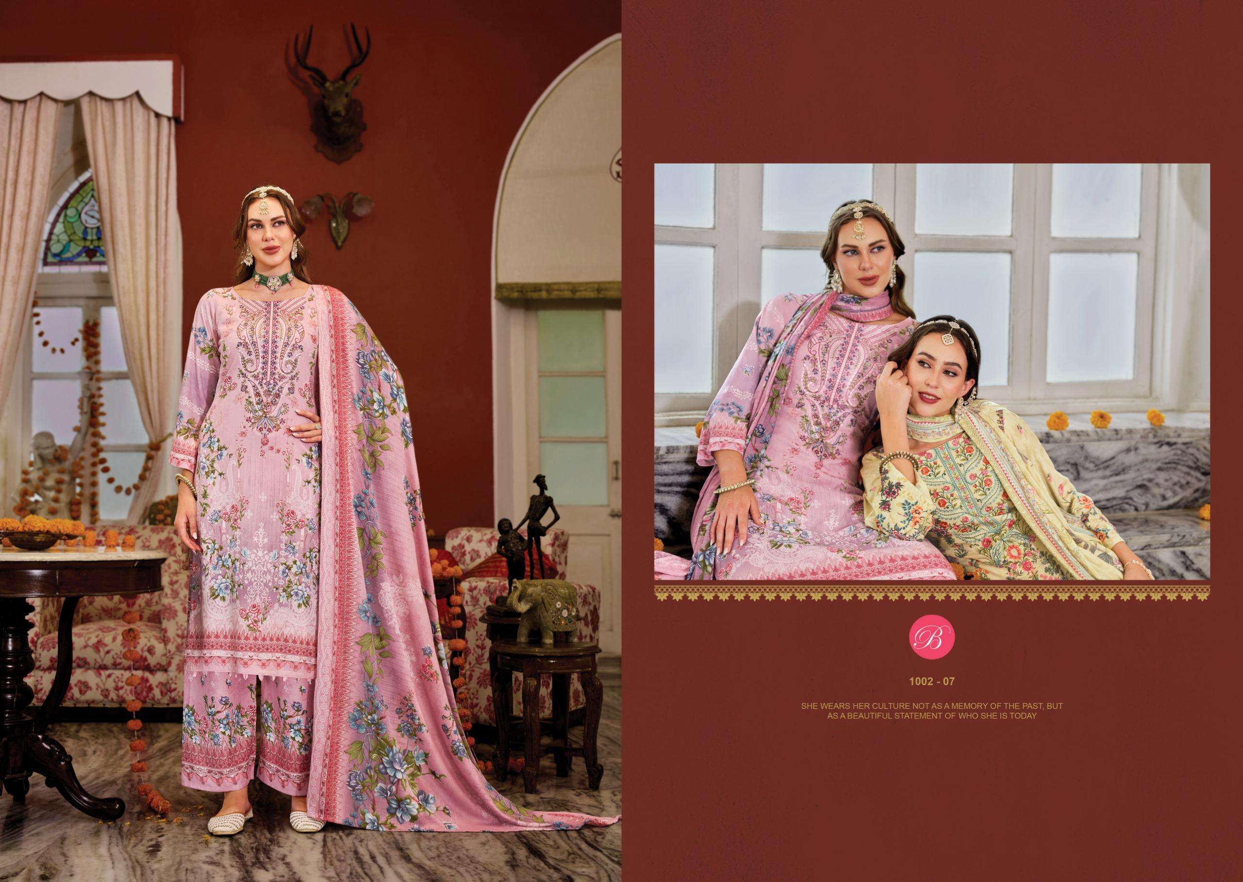 BELLIZA DESIGNER STUDIO DILKHUSH VOL 5 VISCOSE DIGITAL PRINT WITH FANCY WORK SUIT
