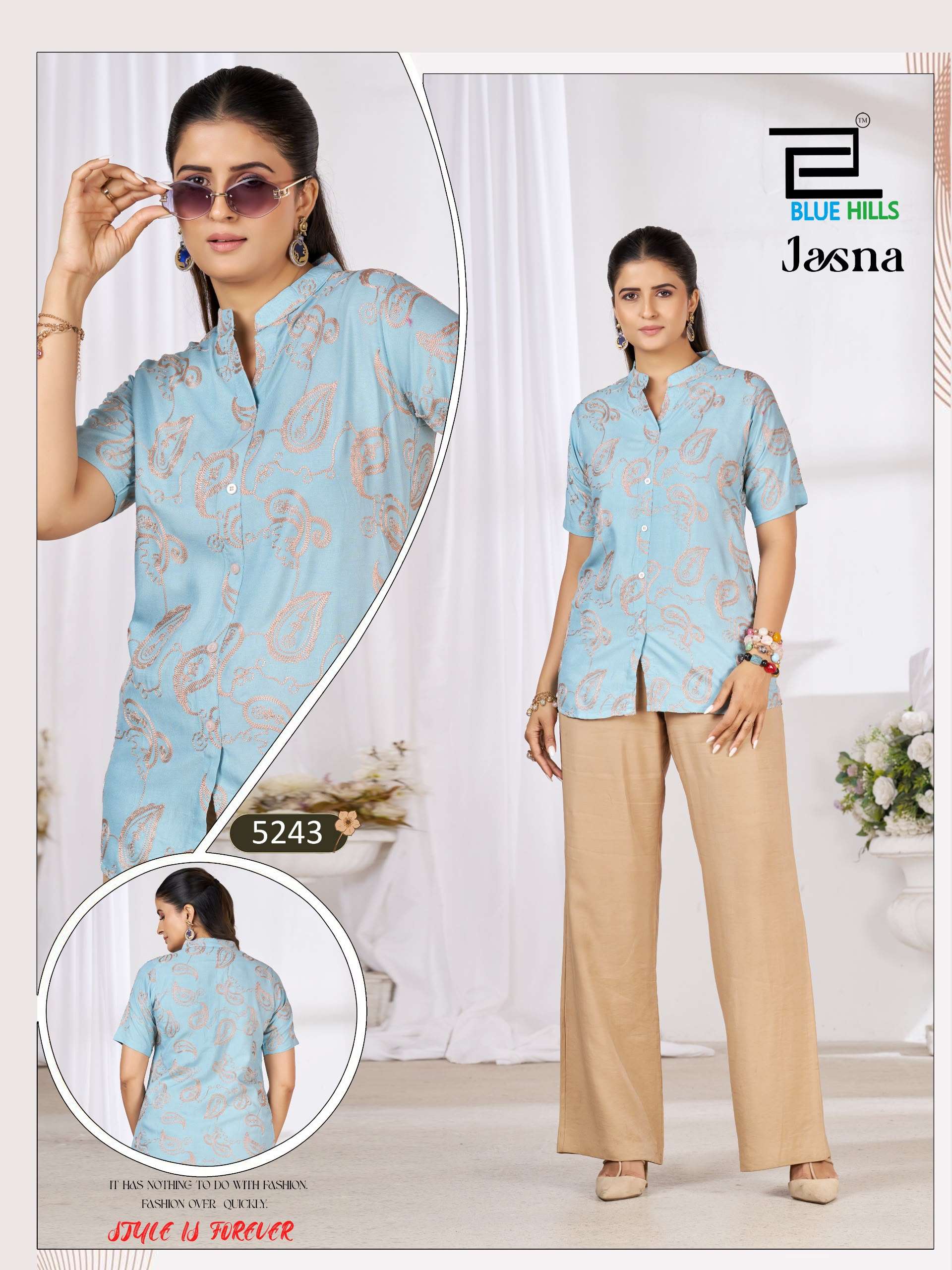 BLUE HILLS JASNA RAYON FANCY CAUSAL WEAR LOOKS LADIES SHIRT 