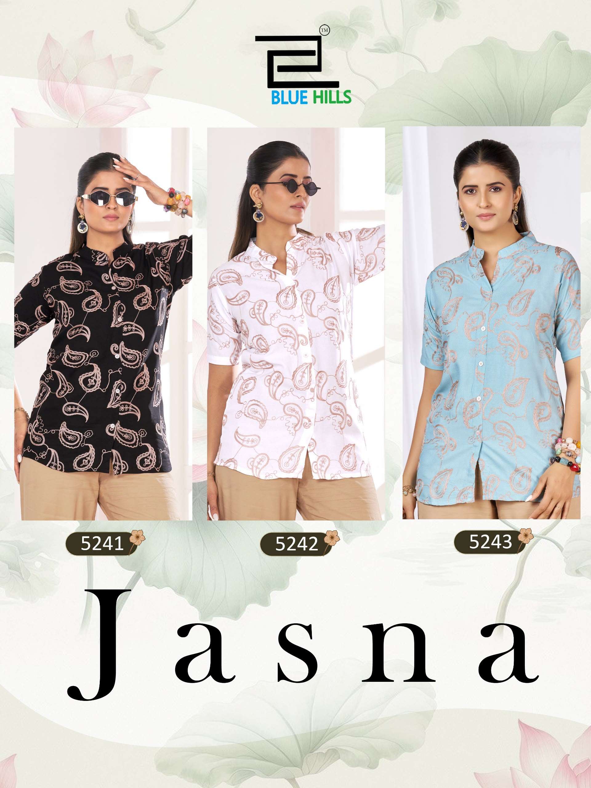 BLUE HILLS JASNA RAYON FANCY CAUSAL WEAR LOOKS LADIES SHIRT 