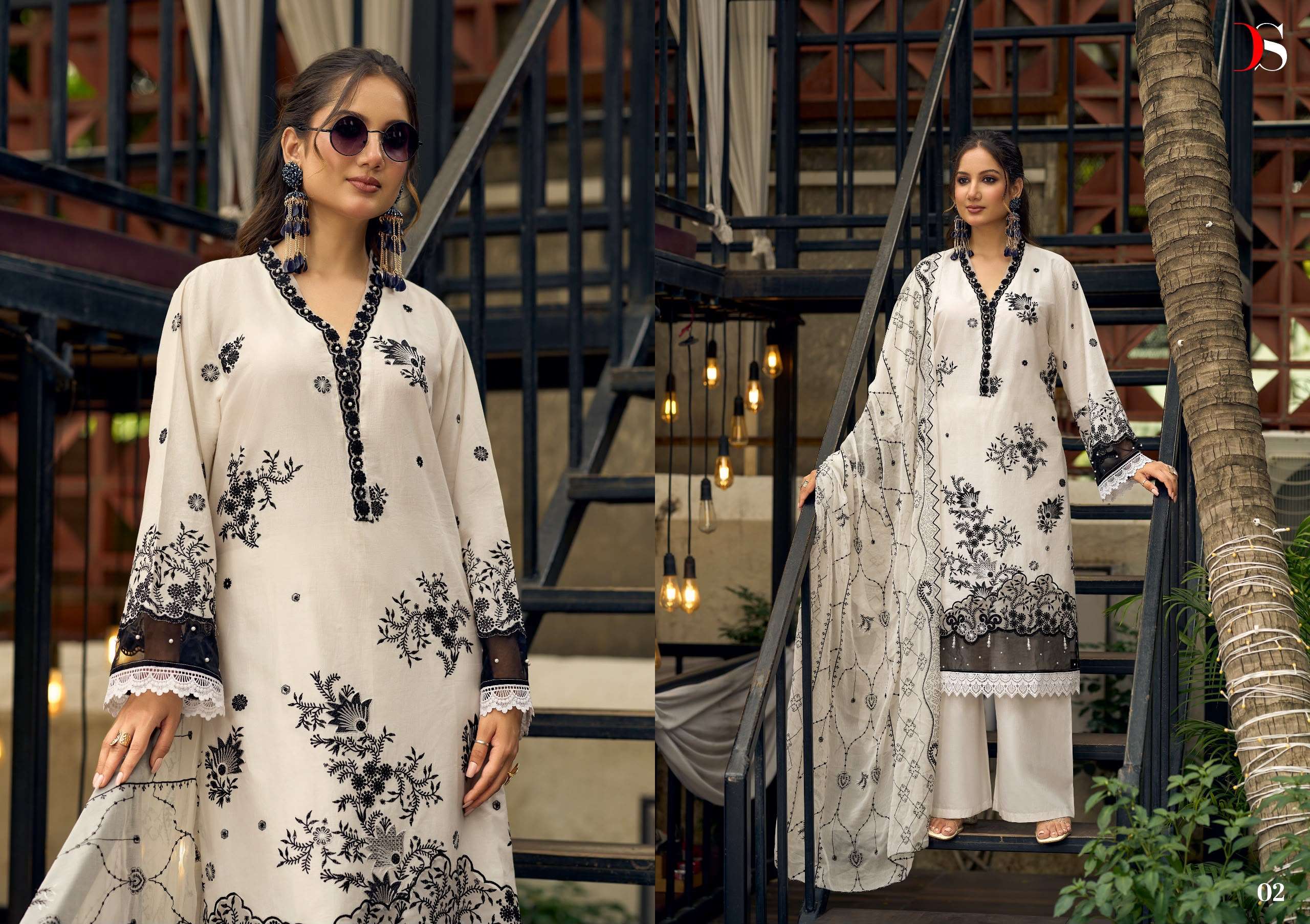 DEEPSY SUITS ELAF EXCLUSIVE LAWN COTTON HEAVY EMBROIDERY DESIGNER WORK SUIT