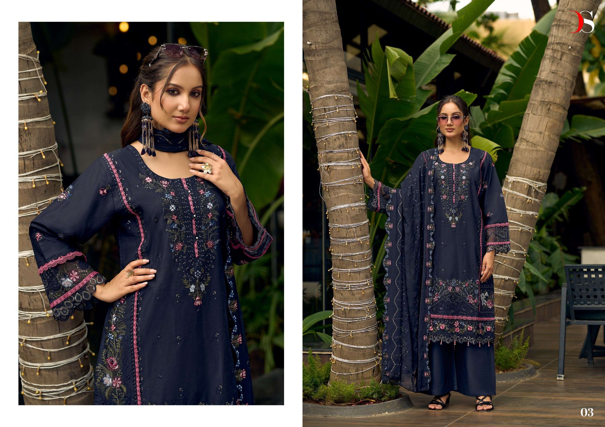 DEEPSY SUITS ELAF EXCLUSIVE LAWN COTTON HEAVY EMBROIDERY DESIGNER WORK SUIT
