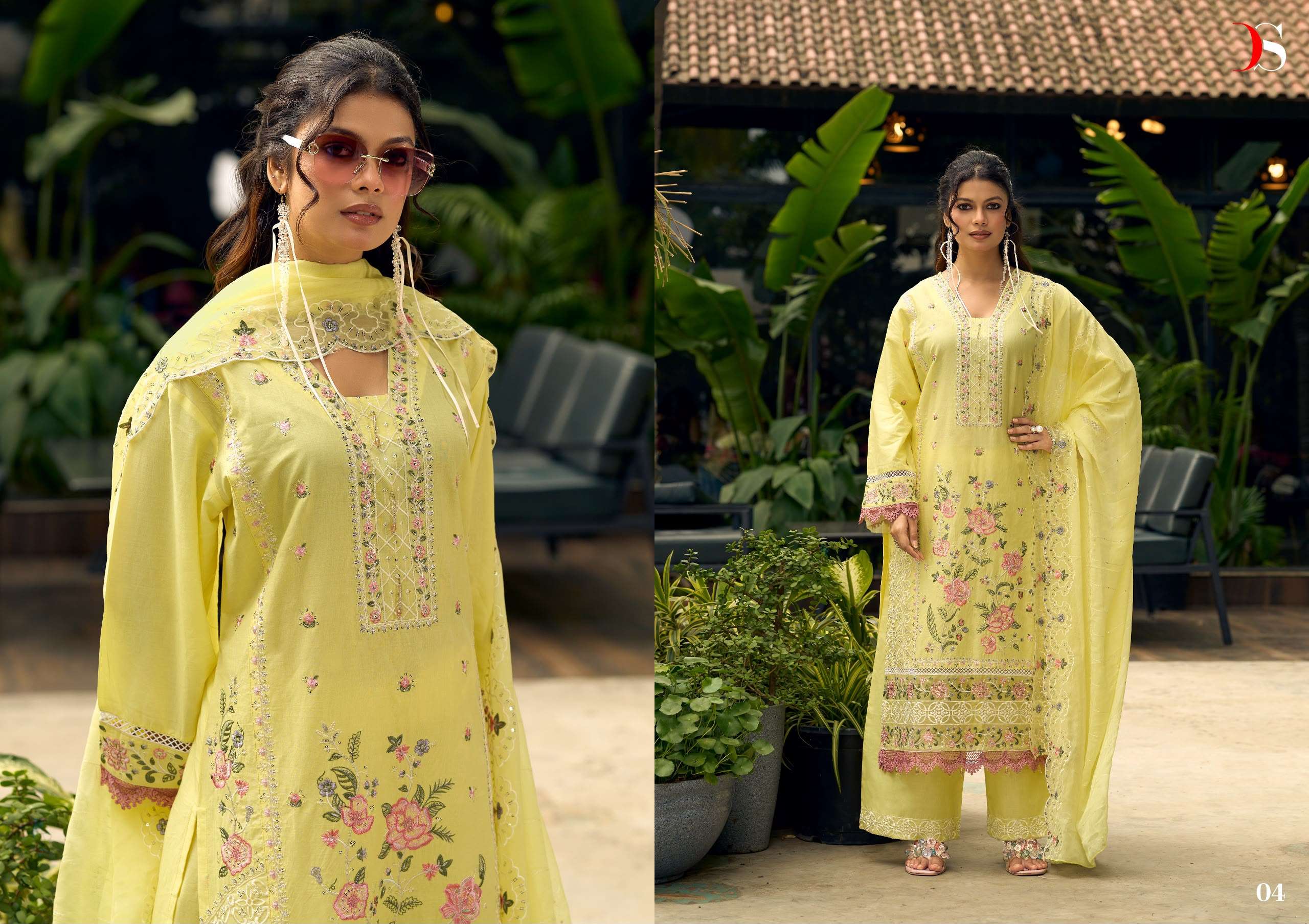DEEPSY SUITS ELAF EXCLUSIVE LAWN COTTON HEAVY EMBROIDERY DESIGNER WORK SUIT