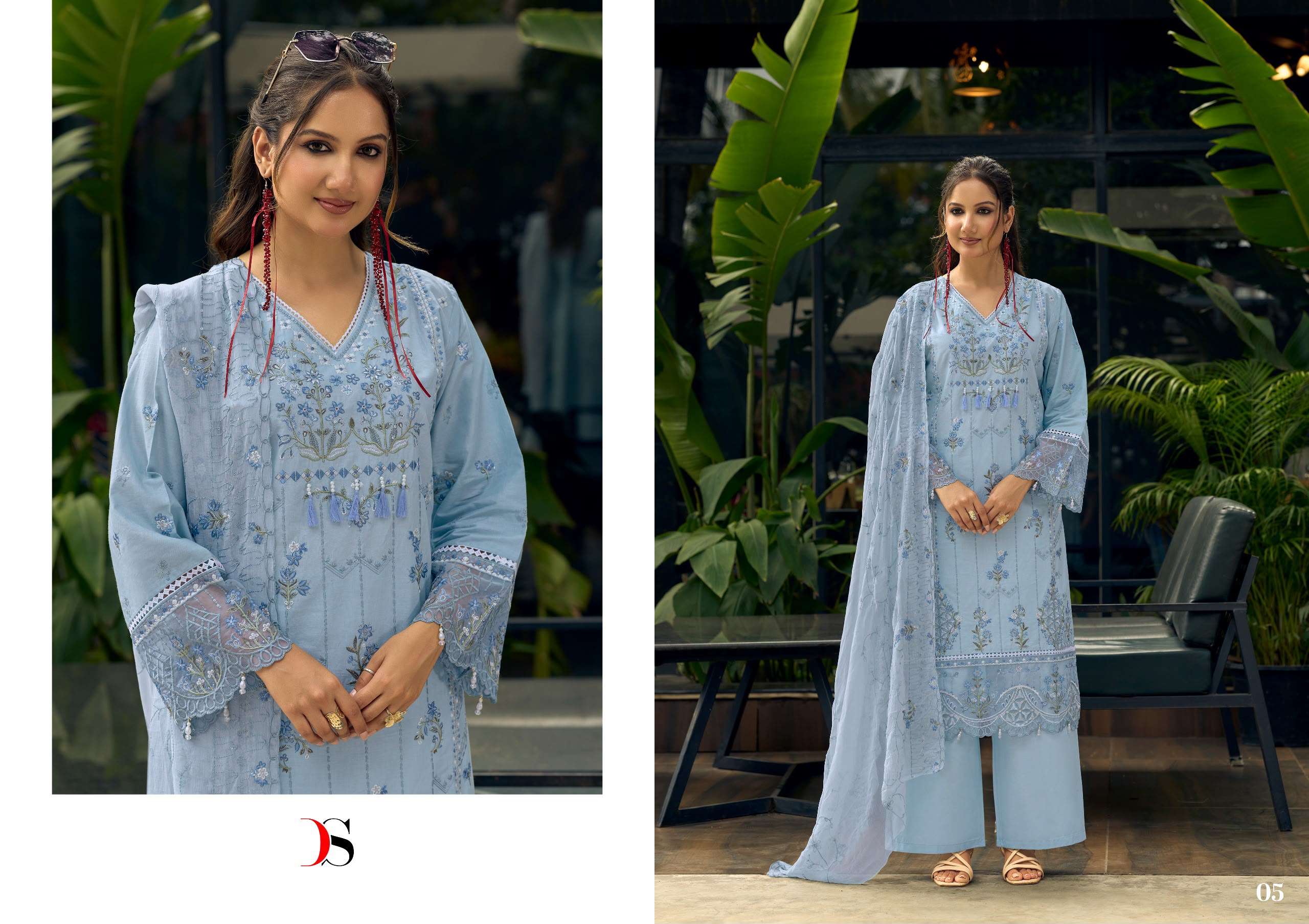 DEEPSY SUITS ELAF EXCLUSIVE LAWN COTTON HEAVY EMBROIDERY DESIGNER WORK SUIT