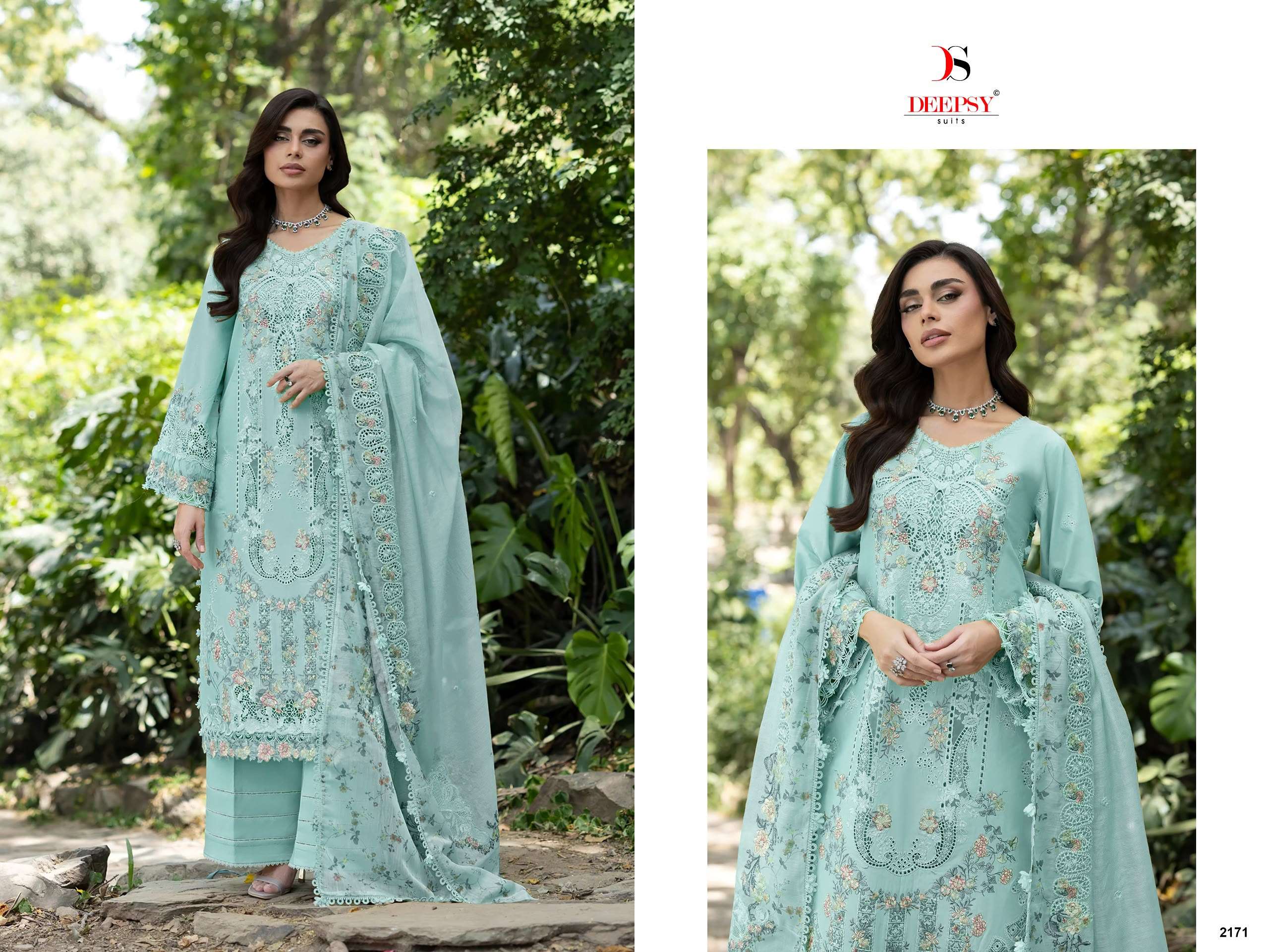 DEEPSY SUITS ELAF PREMIUM LUXURY LAWN COLLECTION VOL 9 COTTON EMBROIDERY DESIGNER WORK SUIT
