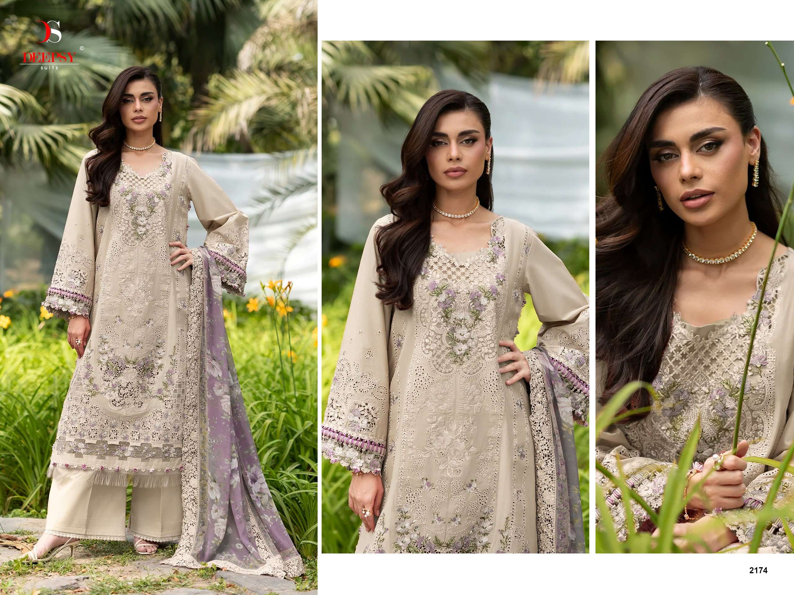 DEEPSY SUITS ELAF PREMIUM LUXURY LAWN COLLECTION VOL 9 COTTON EMBROIDERY DESIGNER WORK SUIT