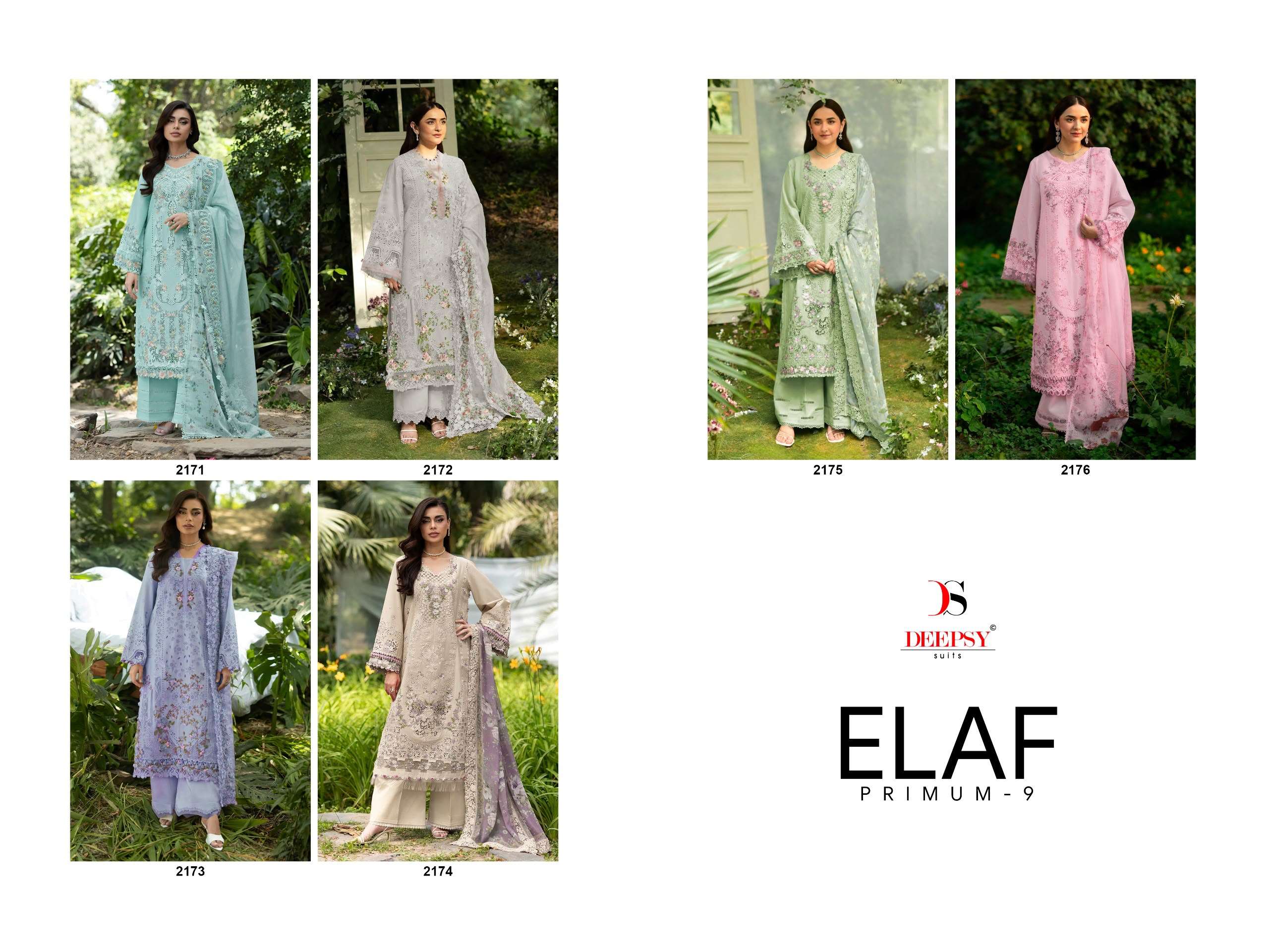 DEEPSY SUITS ELAF PREMIUM LUXURY LAWN COLLECTION VOL 9 COTTON EMBROIDERY DESIGNER WORK SUIT