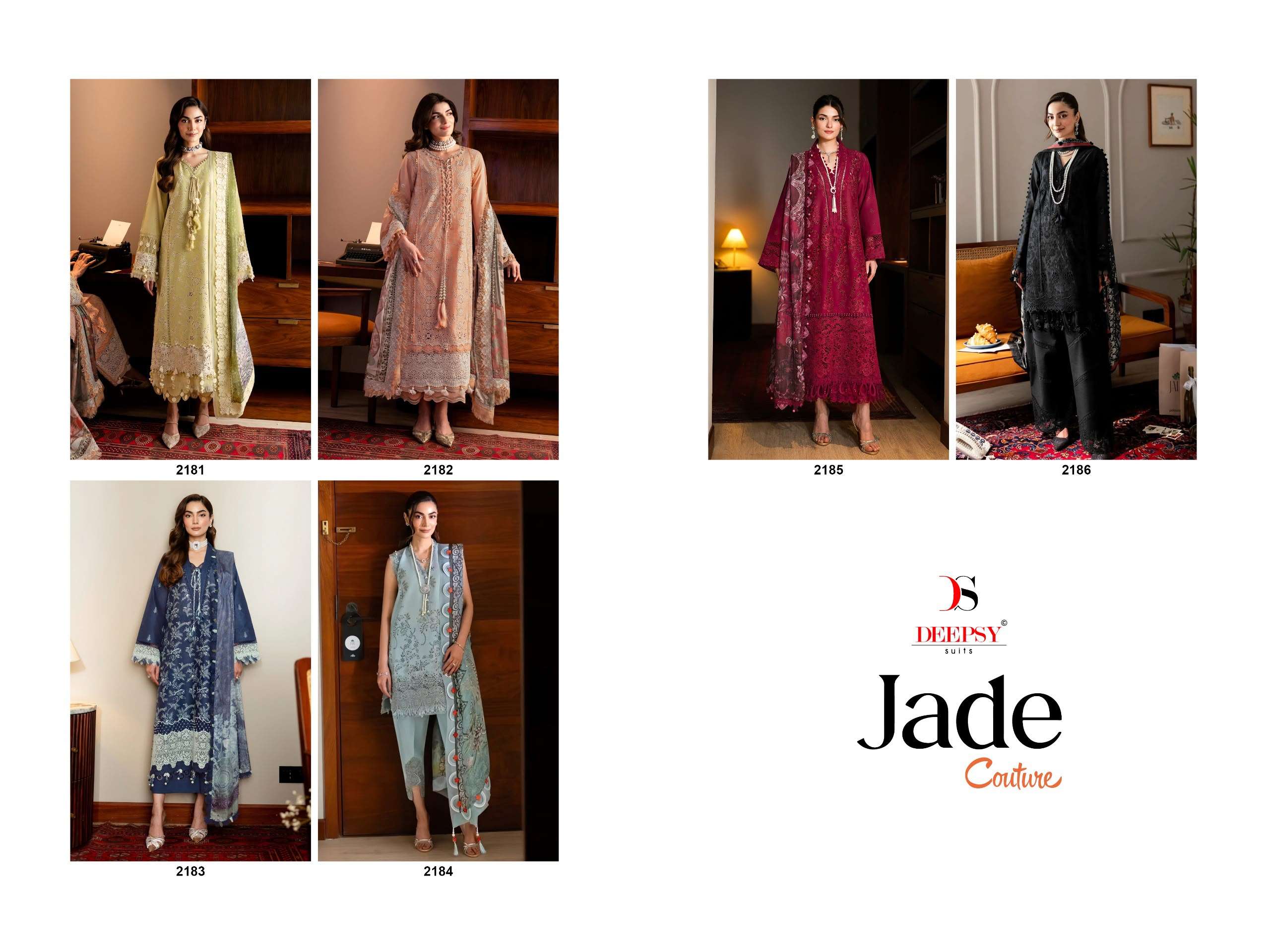 DEEPSY SUITS JADE COUTURE COTTON HEAVY EMBROIDERY DESIGNER WORK PAKISTANI SUIT