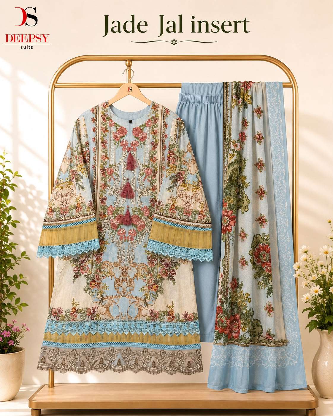 DEEPSY SUITS JADE JAL INSERT READY MADE COLLECTION 