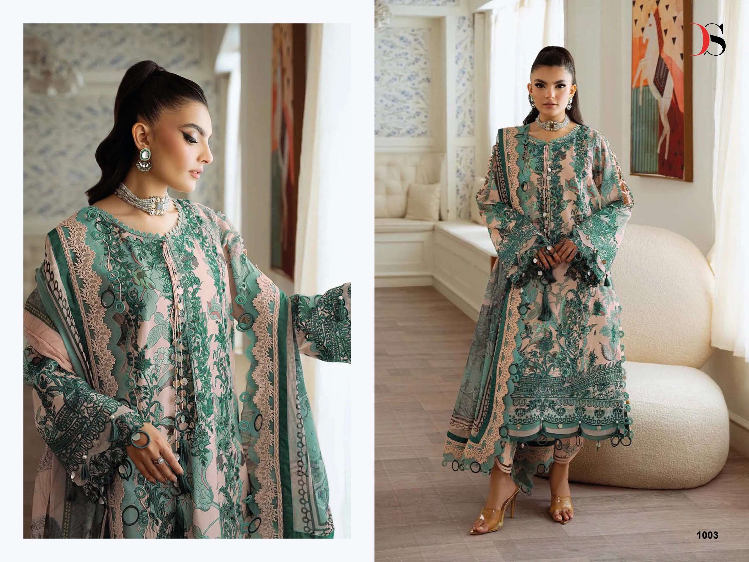 DEEPSY SUITS JADE PREMIUM VOL 5 COTTON HEAVY PATCH EMBROIDERY WORK SUIT