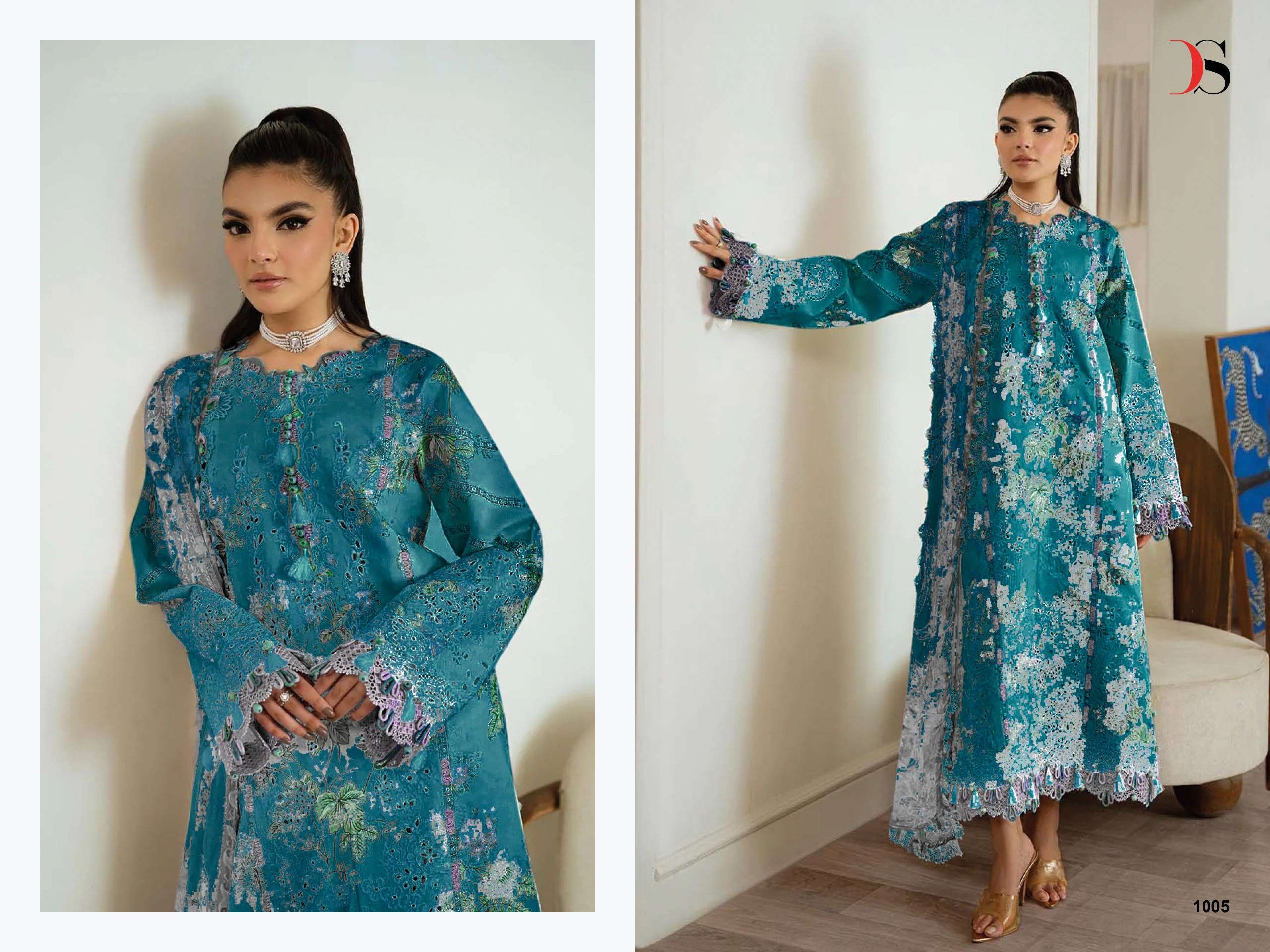 DEEPSY SUITS JADE PREMIUM VOL 5 COTTON HEAVY PATCH EMBROIDERY WORK SUIT