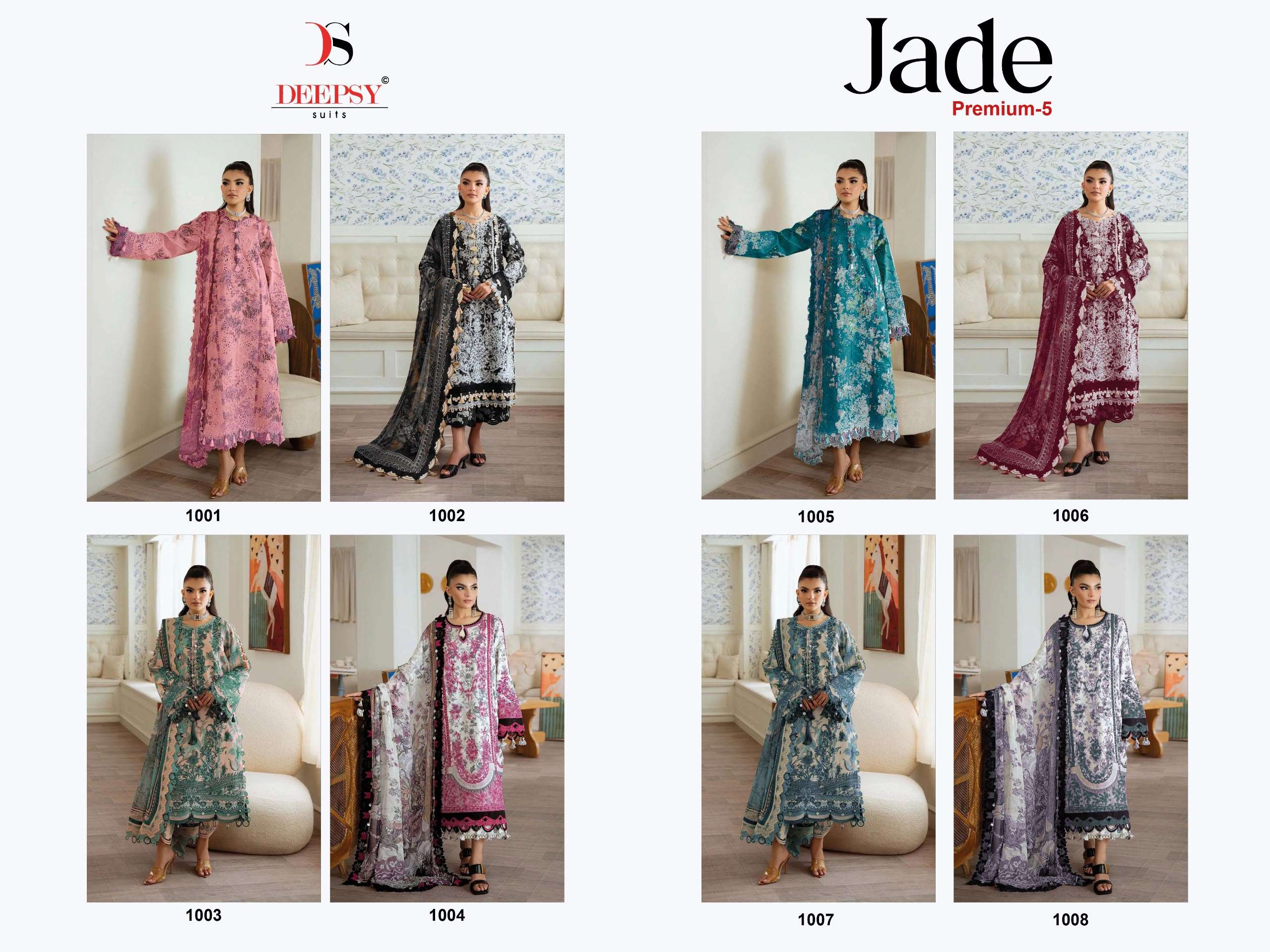 DEEPSY SUITS JADE PREMIUM VOL 5 COTTON HEAVY PATCH EMBROIDERY WORK SUIT