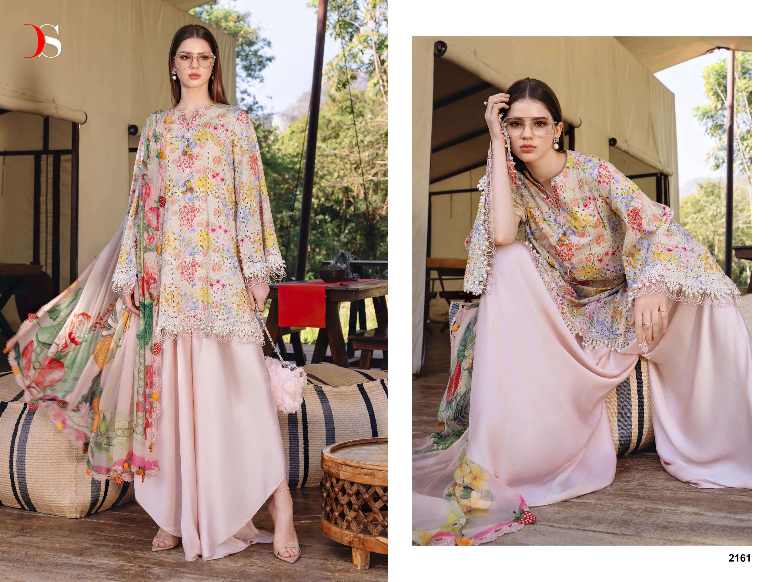 DEEPSY SUITS MARIA B M PRINT VOL 8 COTTON HEAVY PATCH EMBROIDERY WORK SALWAR KAMEEZ 