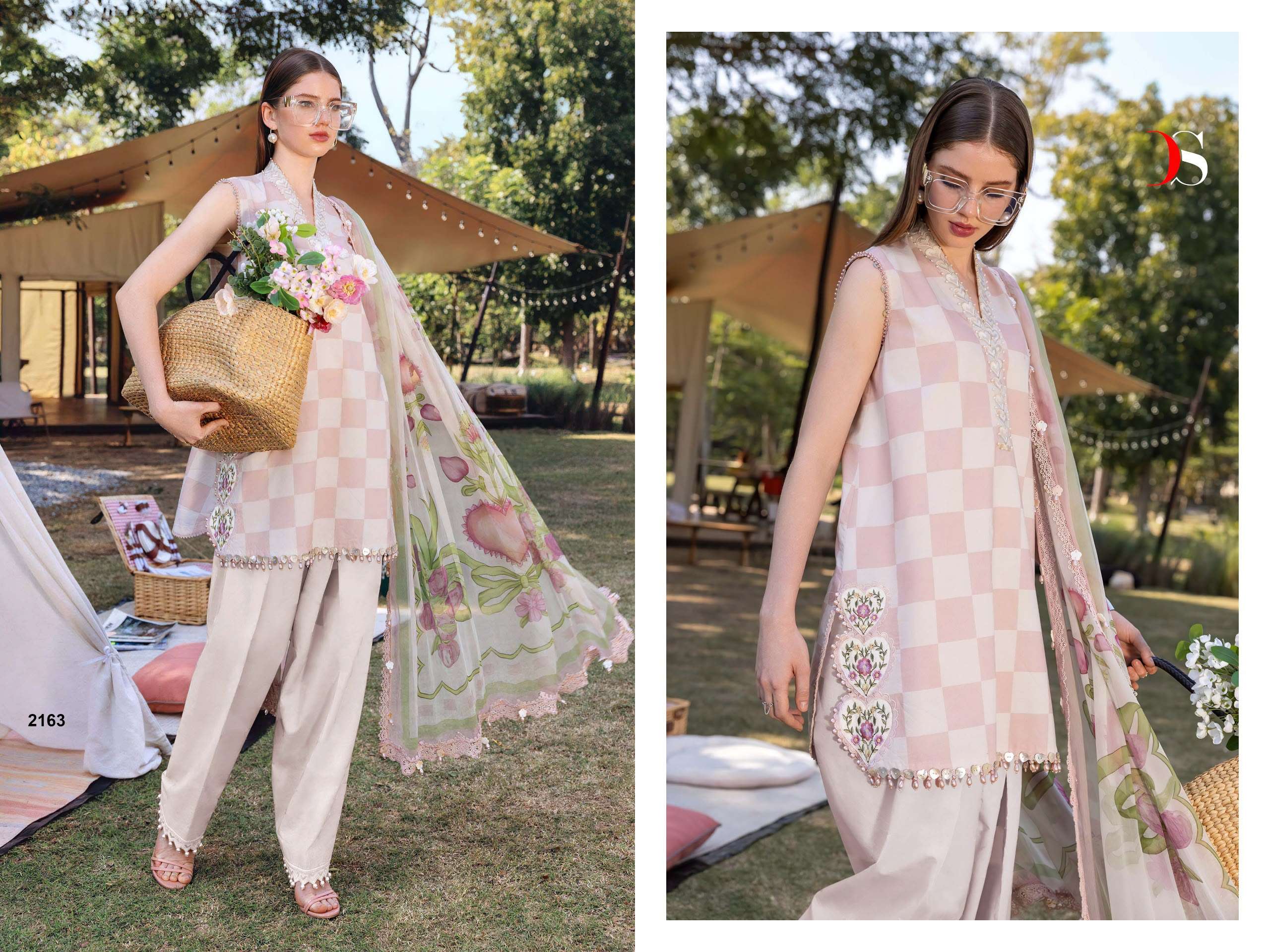 DEEPSY SUITS MARIA B M PRINT VOL 8 COTTON HEAVY PATCH EMBROIDERY WORK SALWAR KAMEEZ 