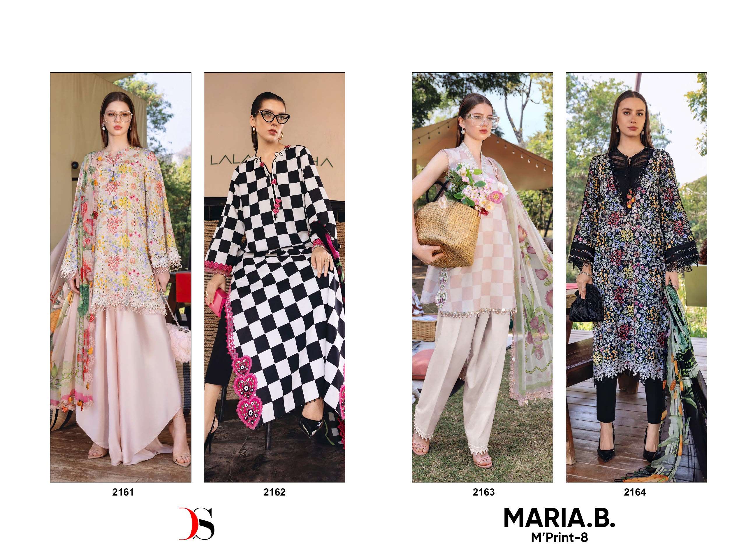 DEEPSY SUITS MARIA B M PRINT VOL 8 COTTON HEAVY PATCH EMBROIDERY WORK SALWAR KAMEEZ 