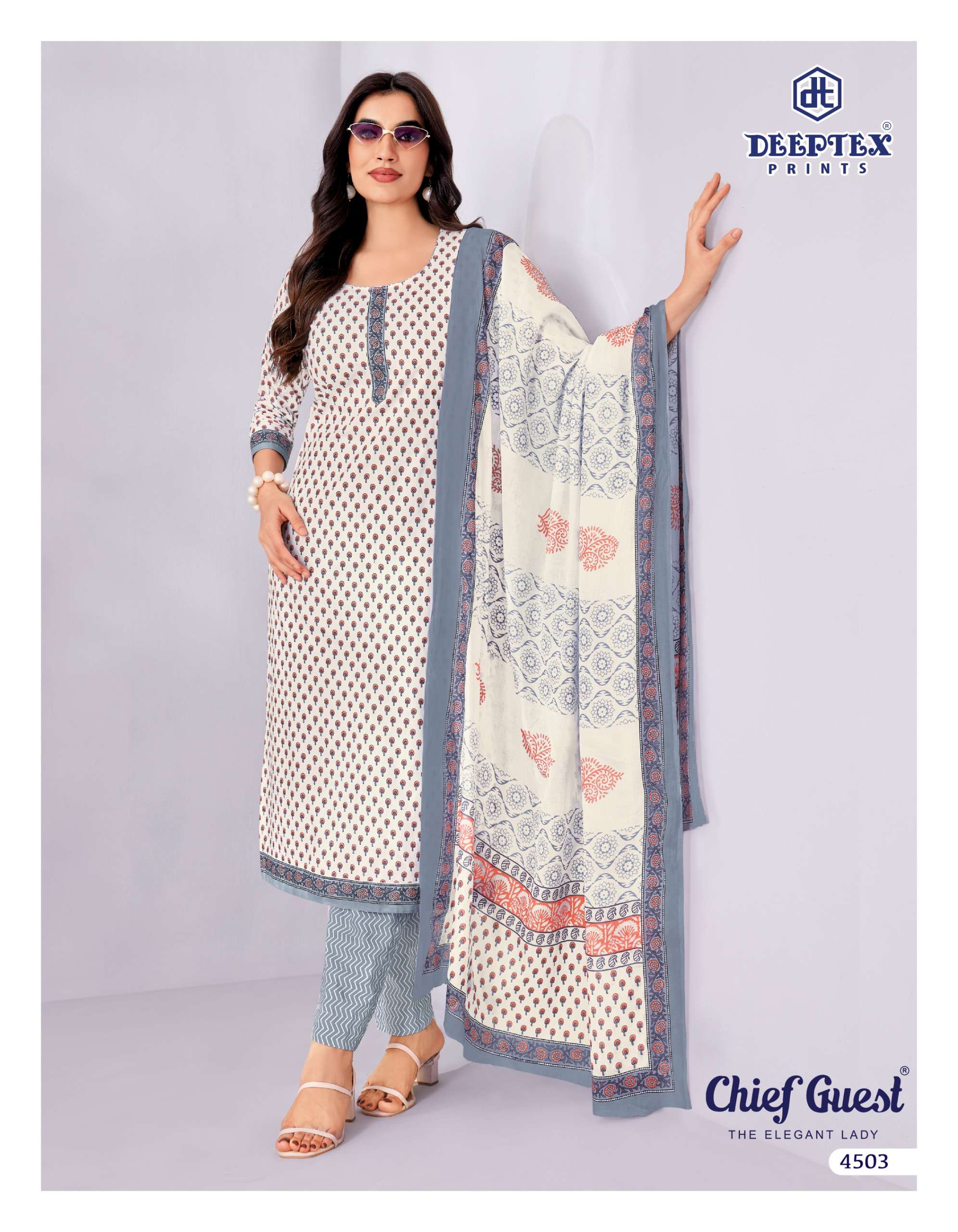 DEEPTEX PRINTS CHIEF GUEST VOL 45 COTTON PRINT LADIES SALWAR SUIT