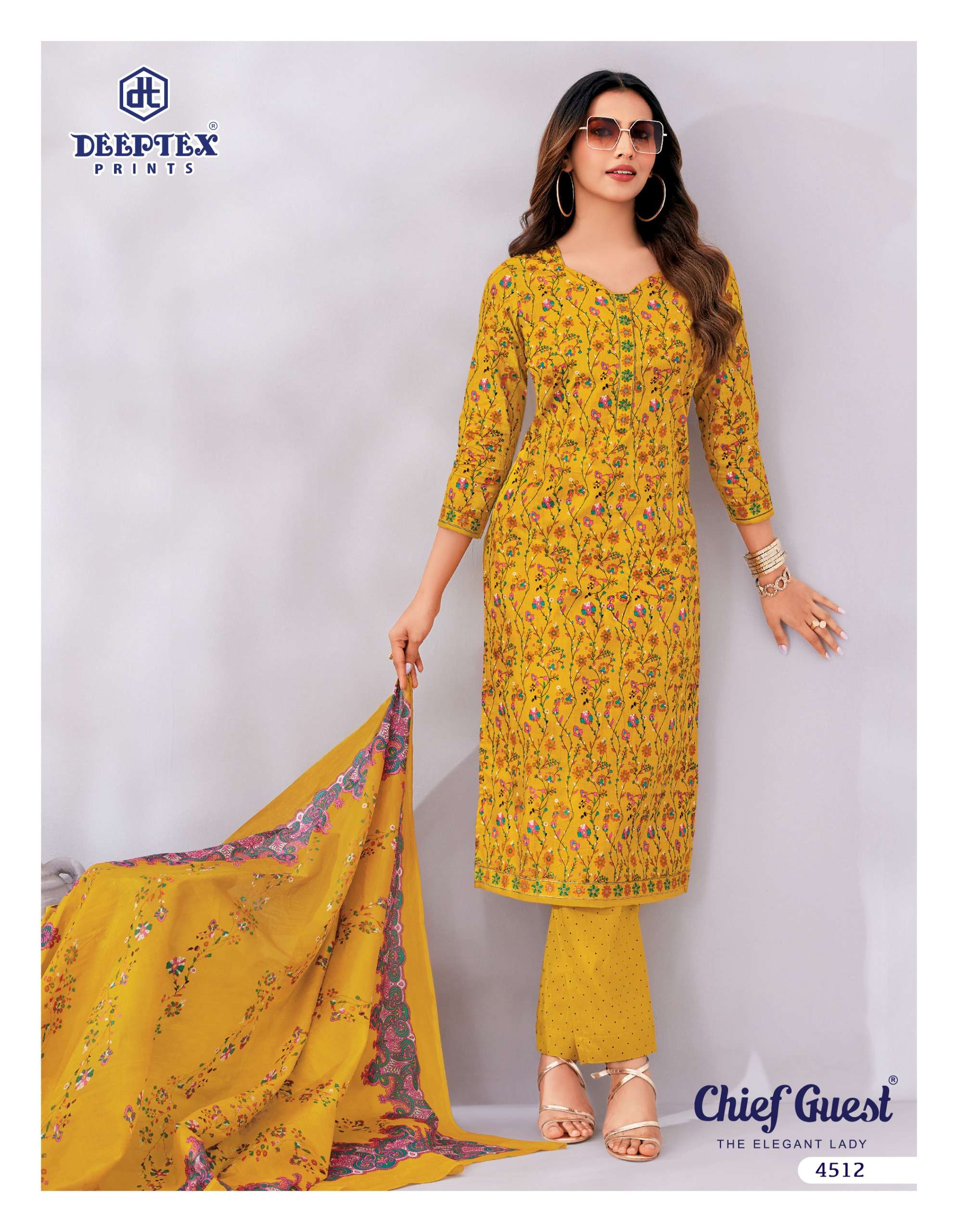 DEEPTEX PRINTS CHIEF GUEST VOL 45 COTTON PRINT LADIES SALWAR SUIT