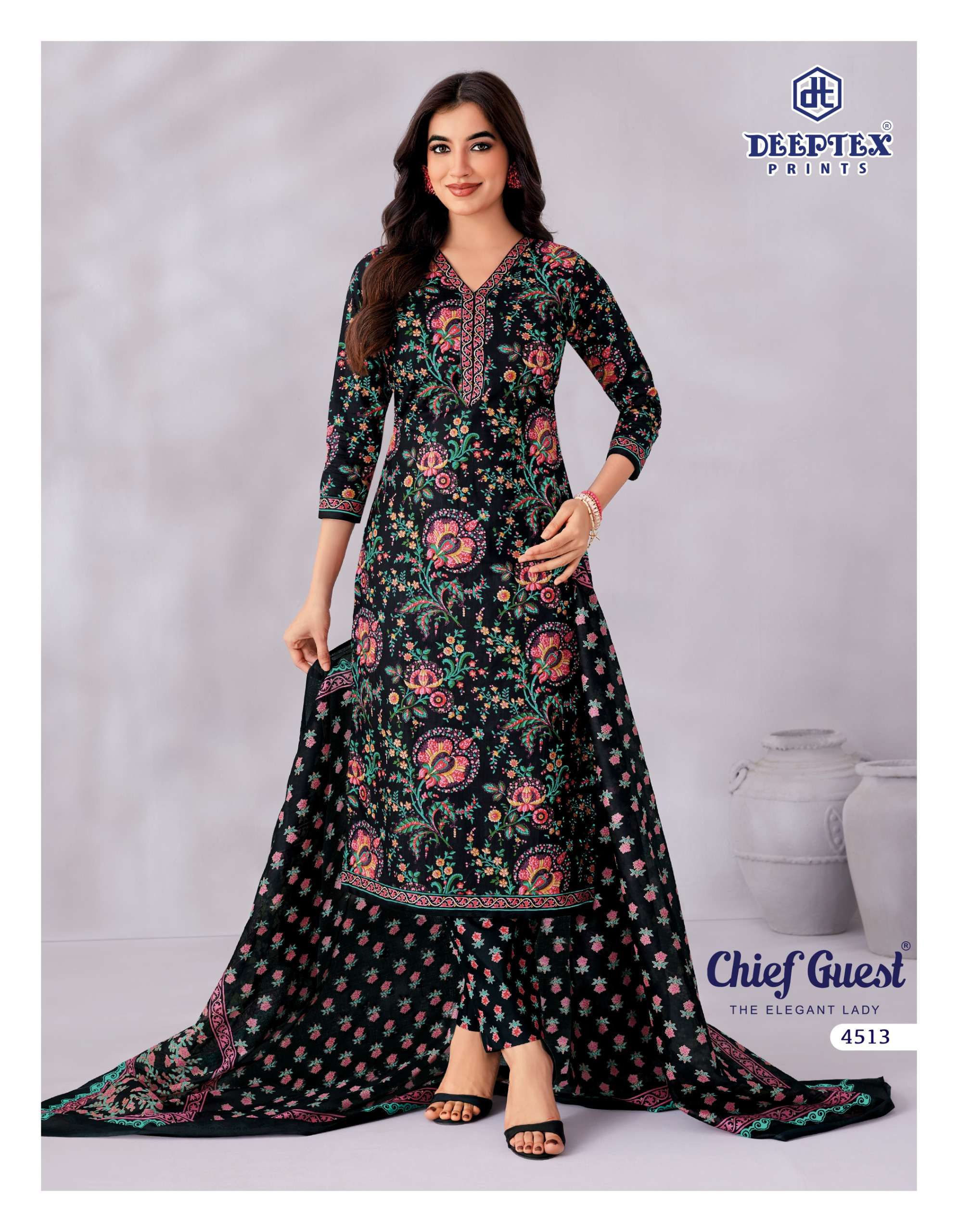 DEEPTEX PRINTS CHIEF GUEST VOL 45 COTTON PRINT LADIES SALWAR SUIT