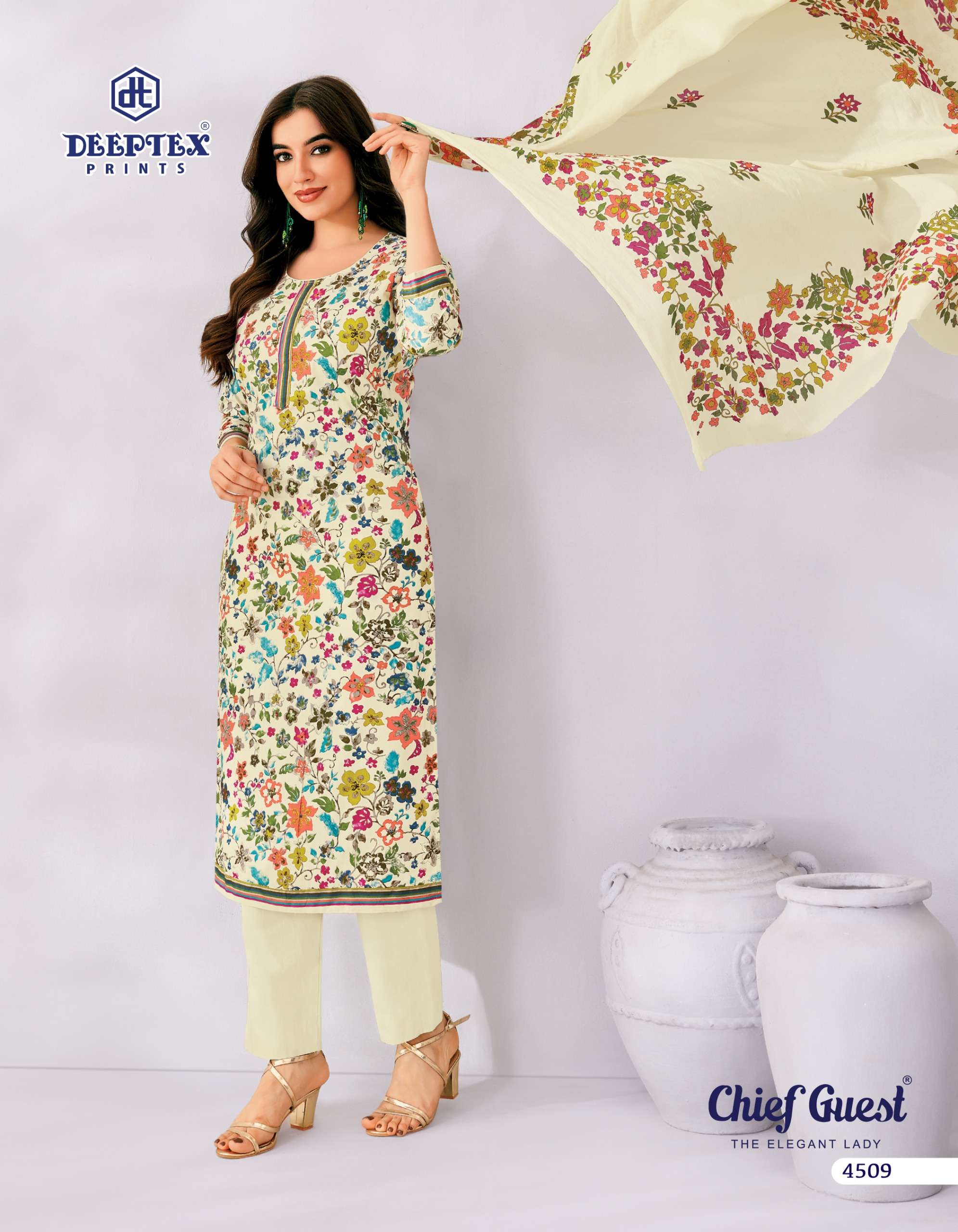 DEEPTEX PRINTS CHIEF GUEST VOL 45 COTTON PRINT LADIES SALWAR SUIT