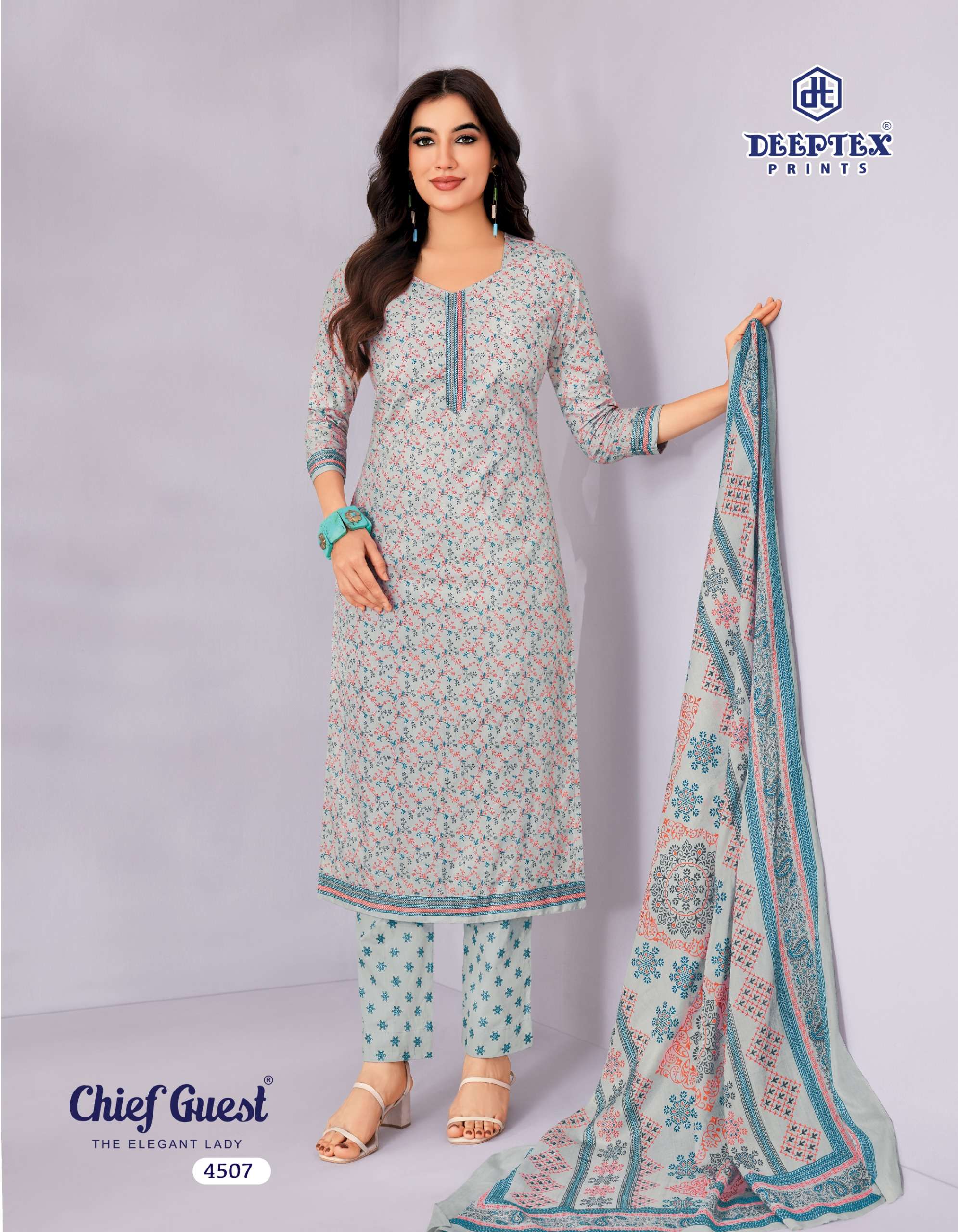 DEEPTEX PRINTS CHIEF GUEST VOL 45 COTTON PRINT LADIES SALWAR SUIT