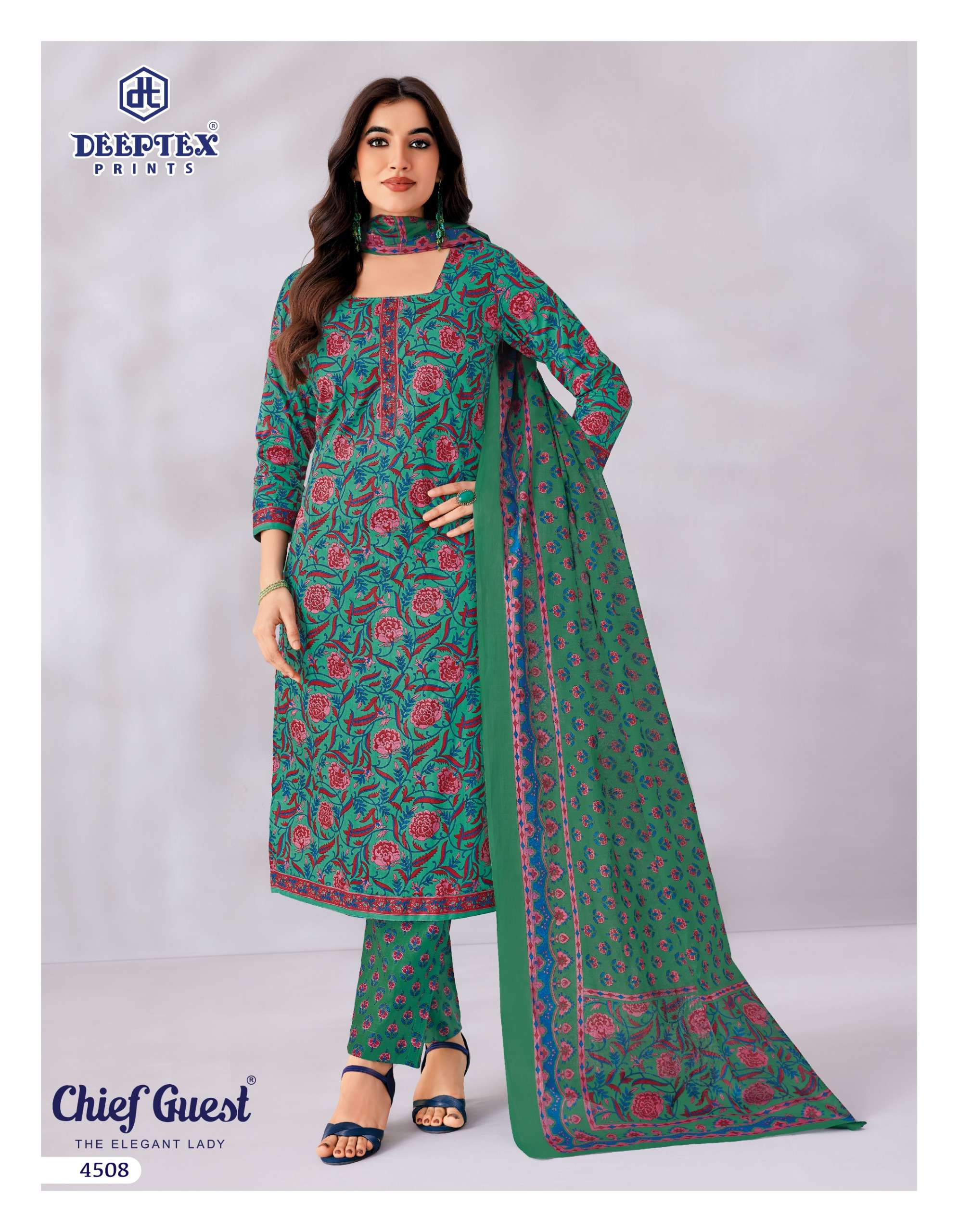 DEEPTEX PRINTS CHIEF GUEST VOL 45 COTTON PRINT LADIES SALWAR SUIT