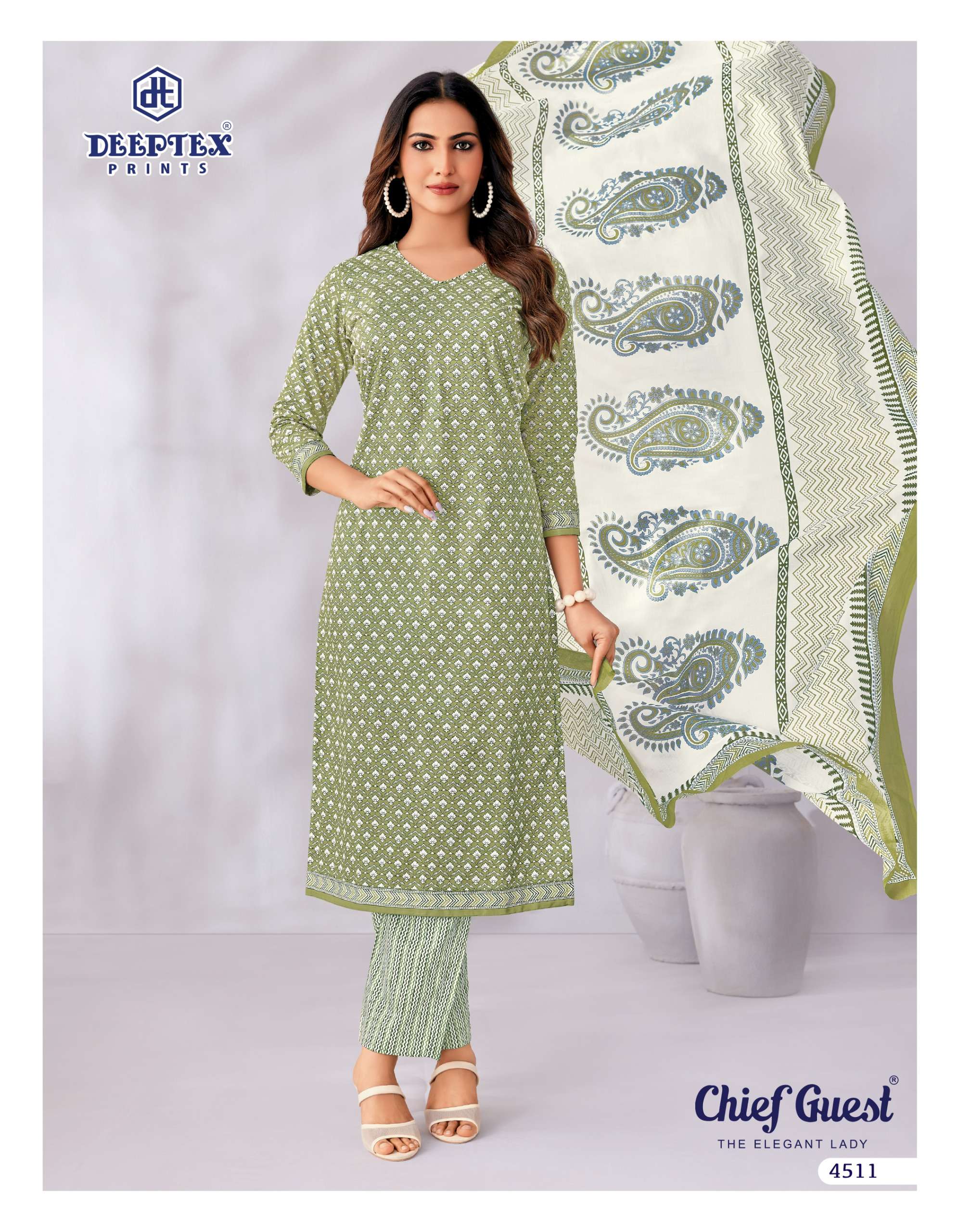DEEPTEX PRINTS CHIEF GUEST VOL 45 COTTON PRINT LADIES SALWAR SUIT