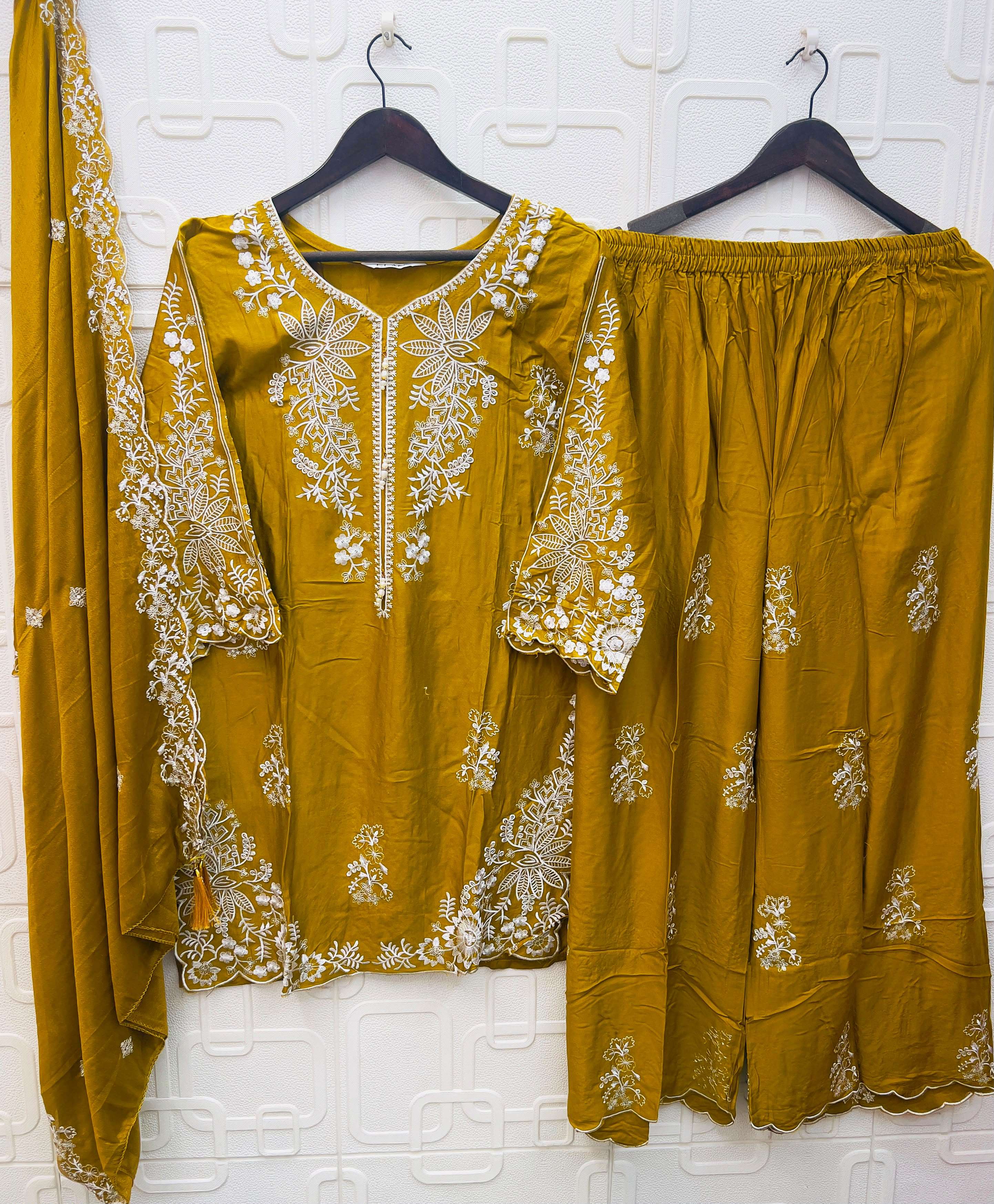 ELAN STUDIO E 55 SILK HEAVY EMBROIDERED DESIGNER PAKISTANI SUIT